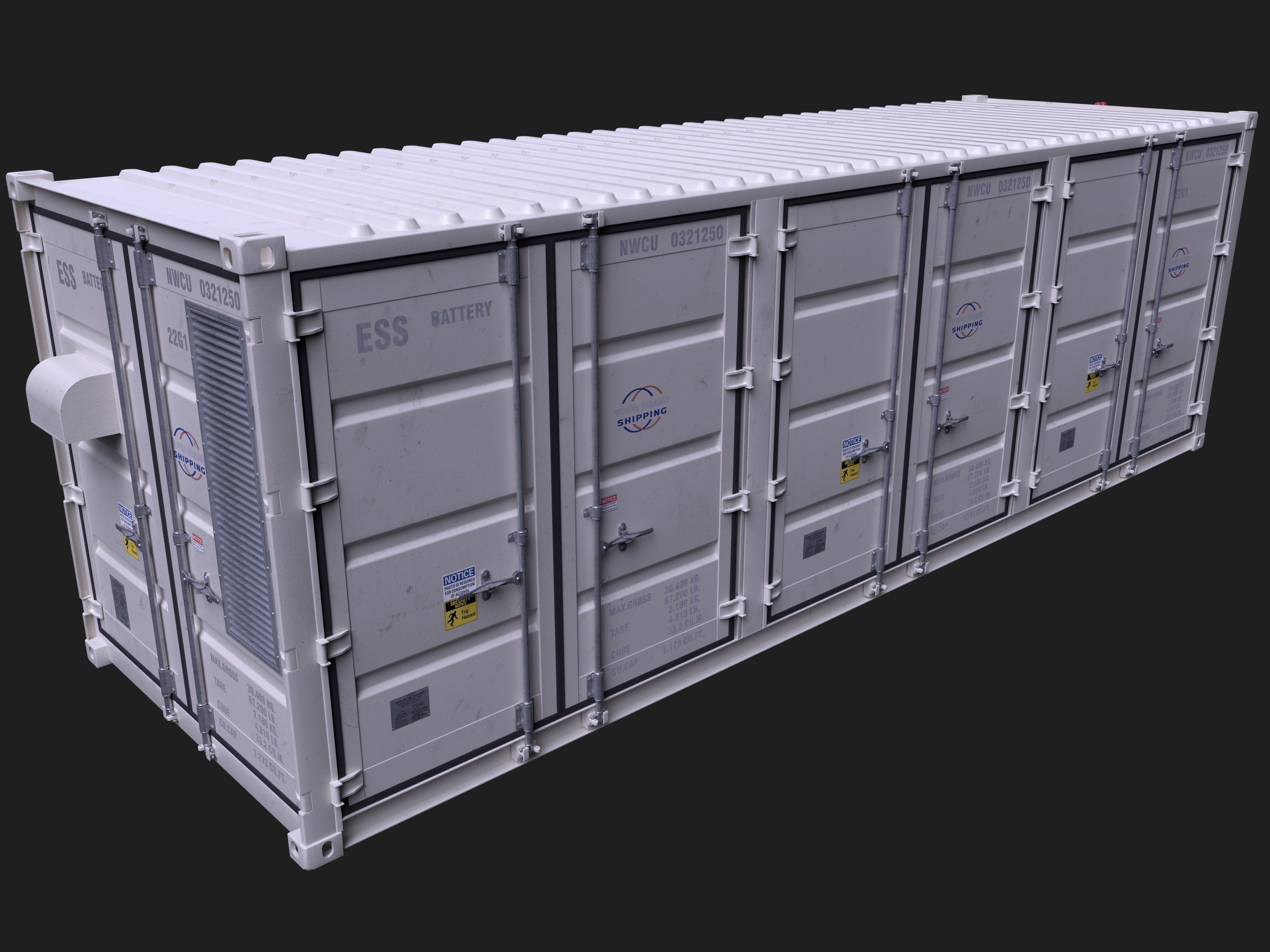 Solar Cell Thermal Energy Storage System 3D model_4