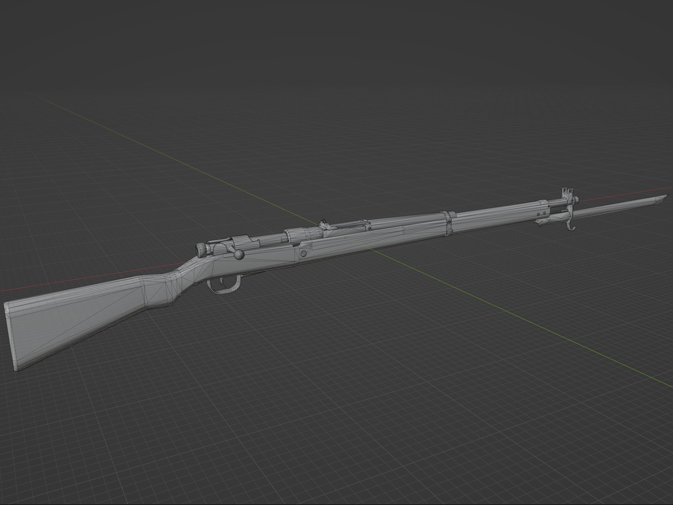 Arisaka type 99 Low-poly 3D model_5