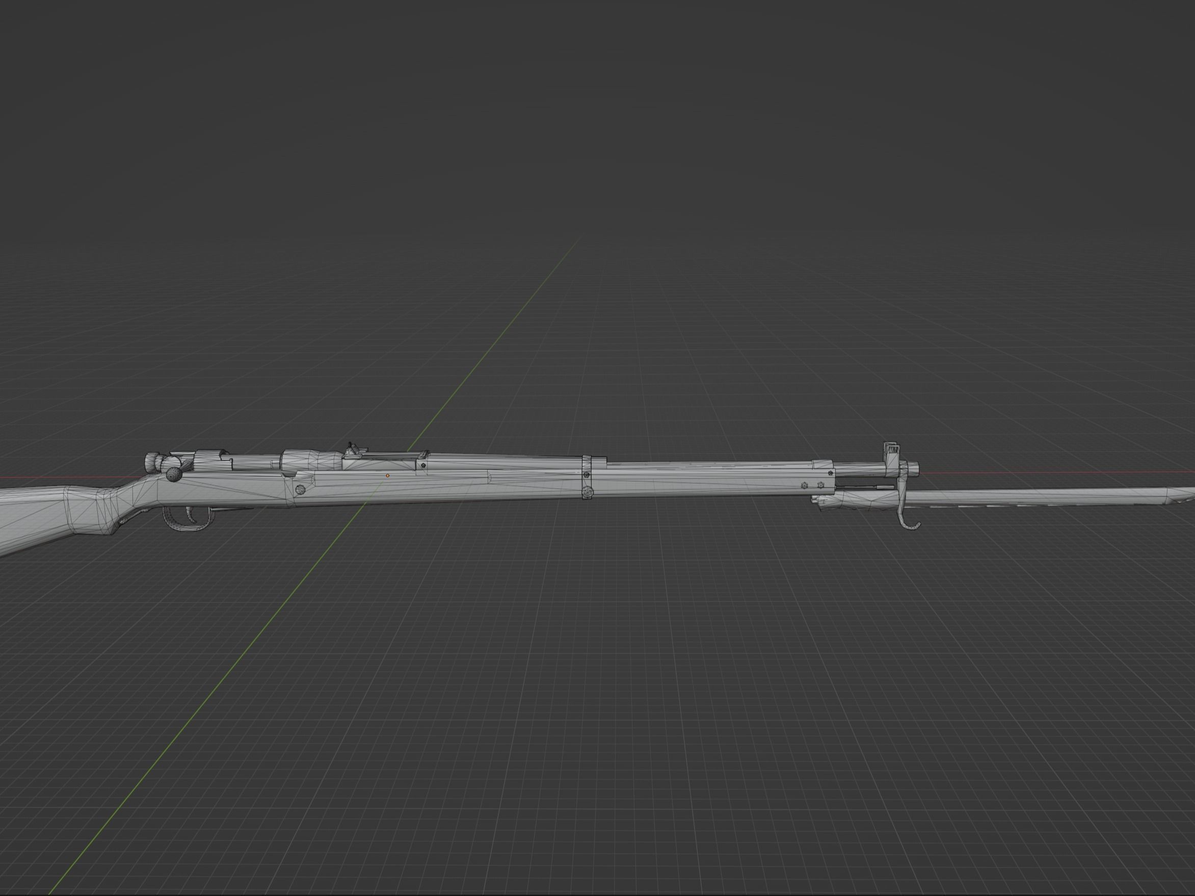 Arisaka type 99 Low-poly 3D model_6