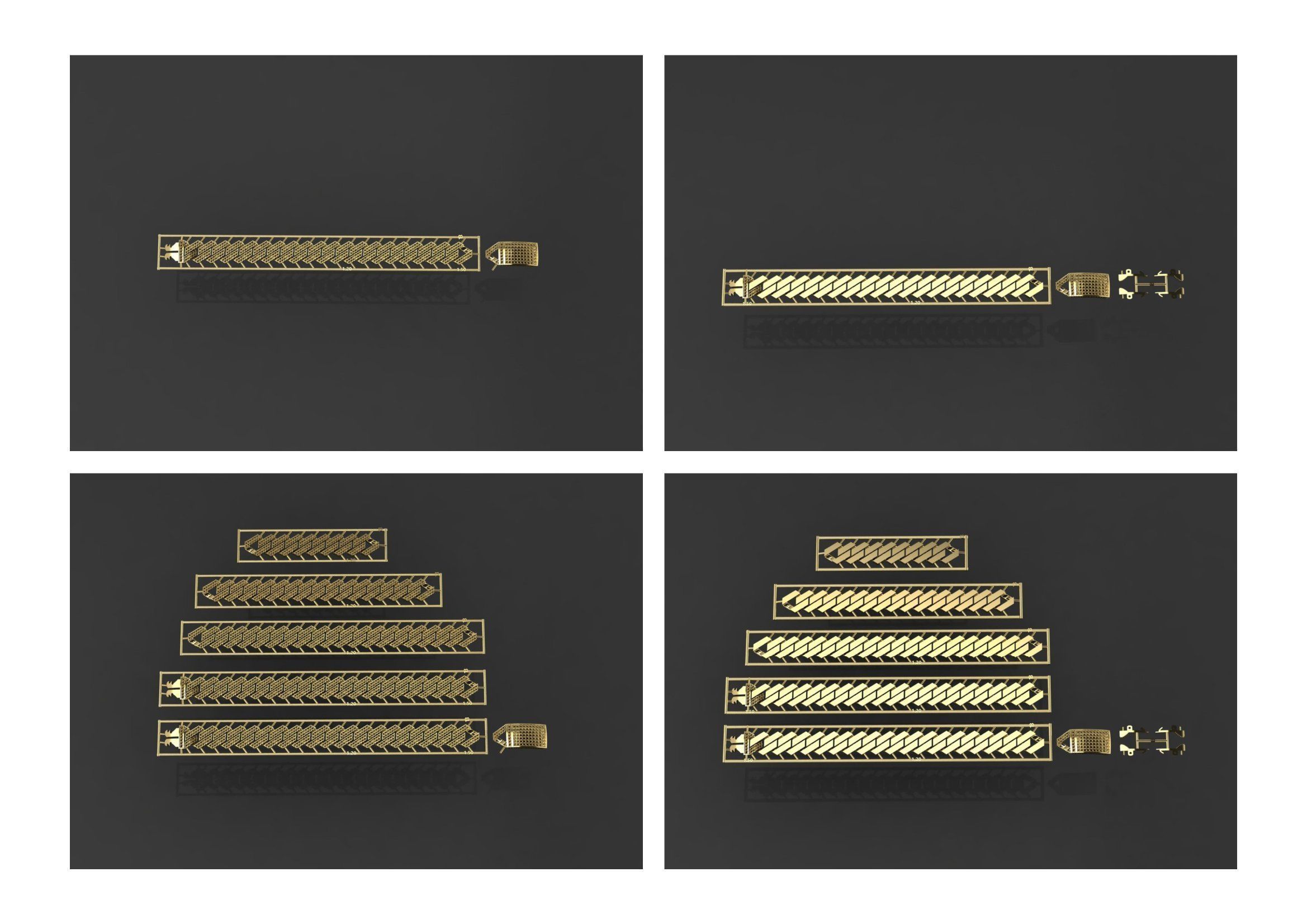 Cuban Link Chain BULK  PACK 140 3DM  3D print model_38