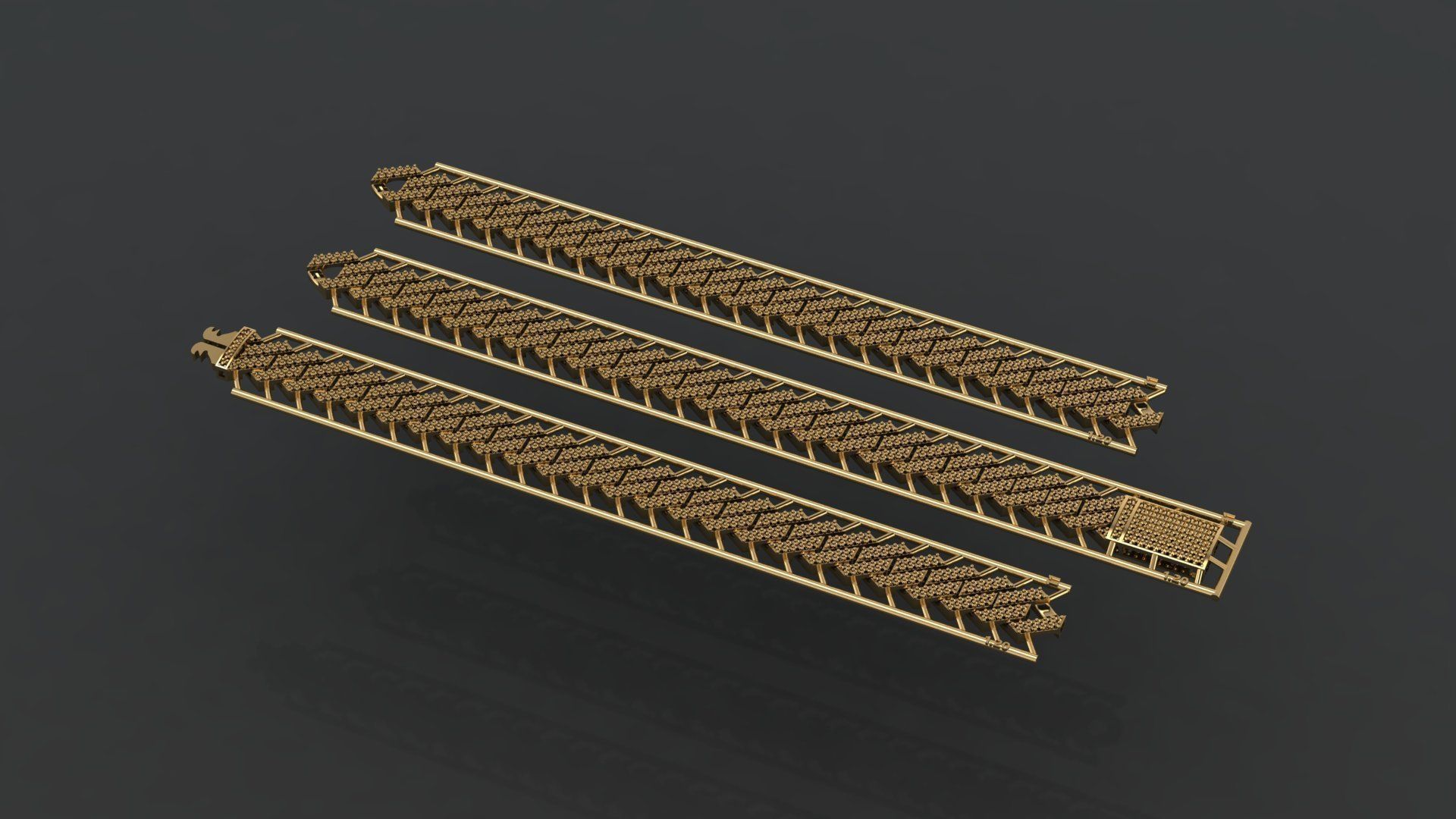 Cuban Link Chain BULK  PACK 140 3DM  3D print model_18