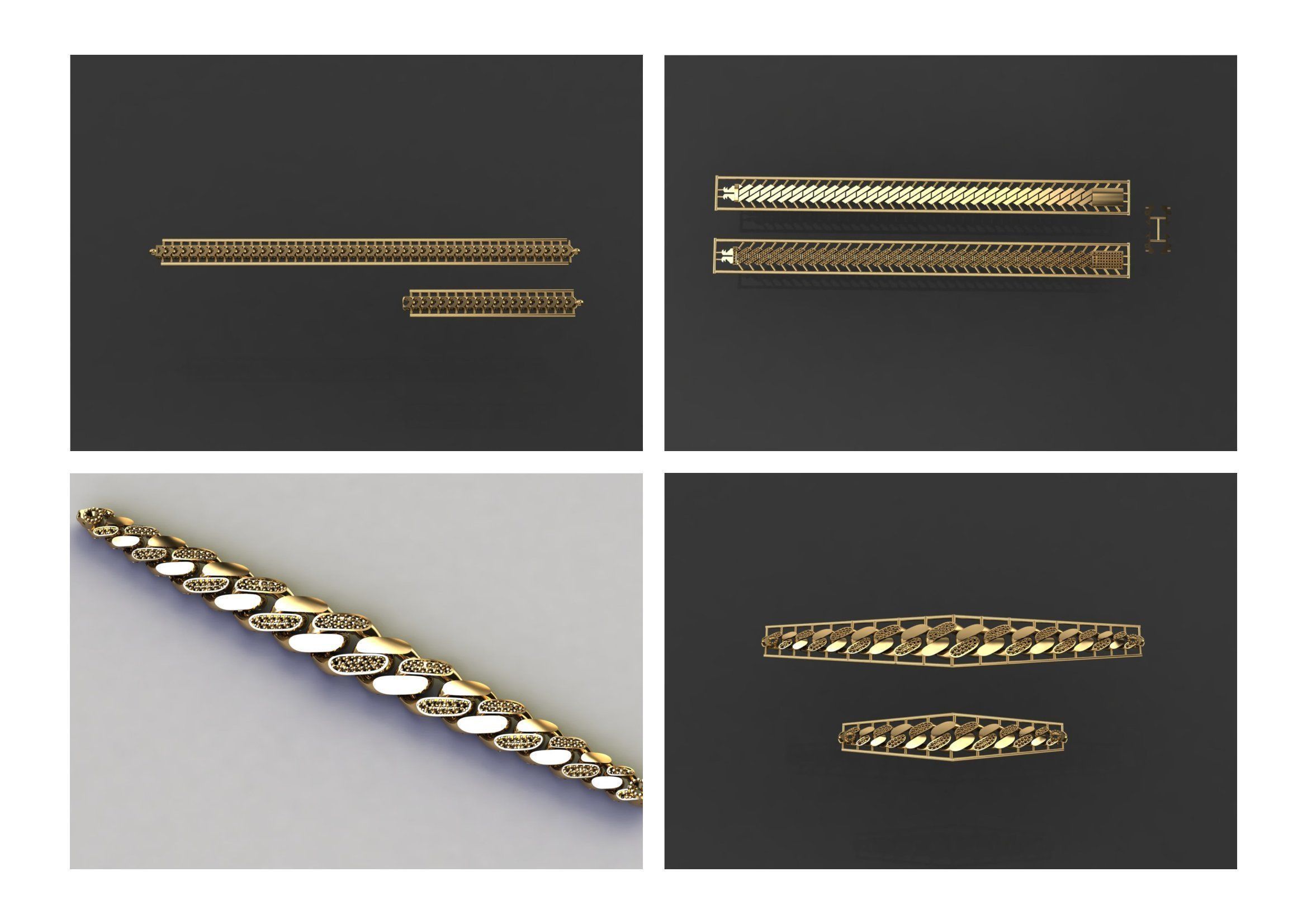 Cuban Link Chain BULK  PACK 140 3DM  3D print model_54