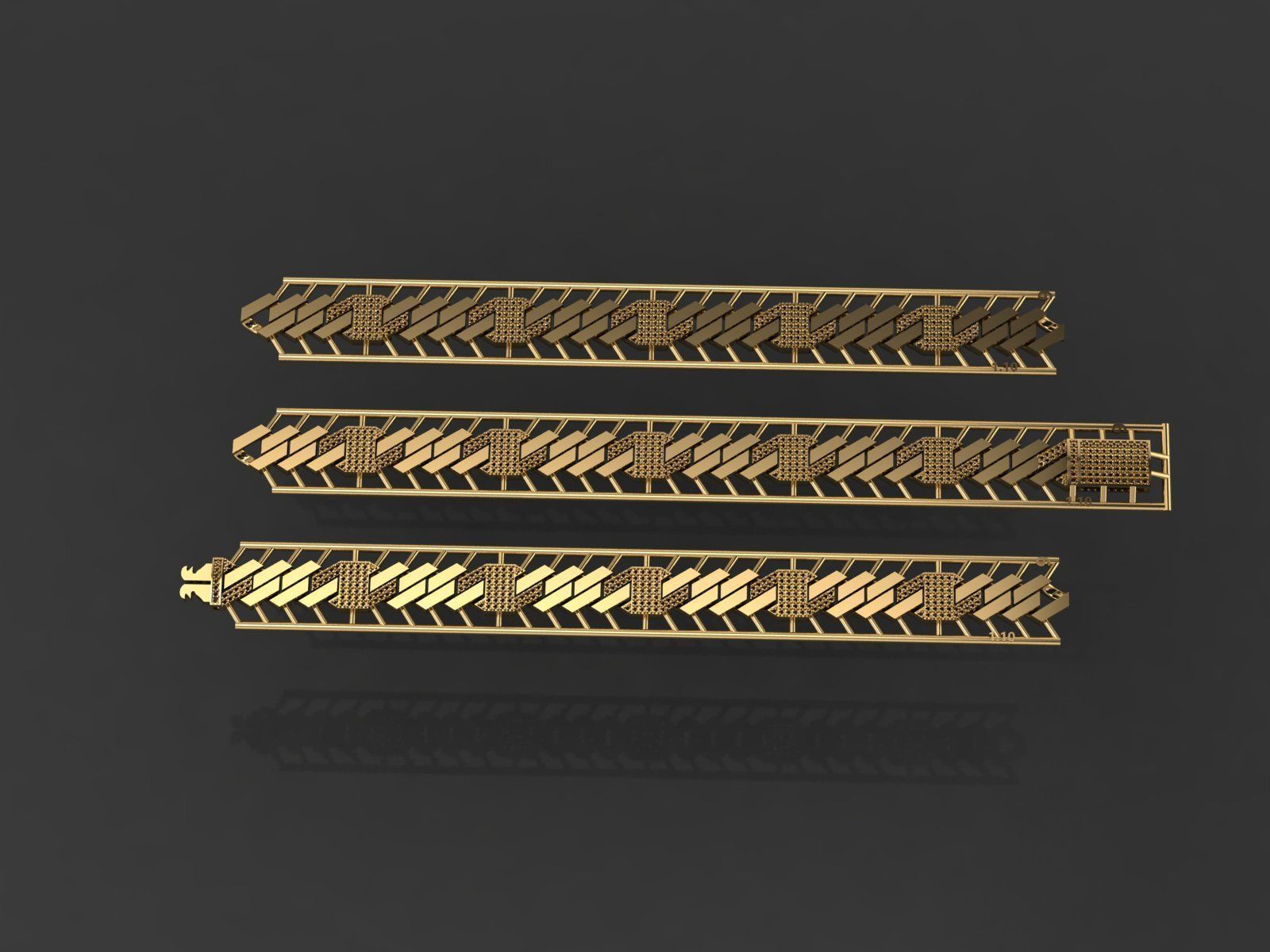 Cuban Link Chain BULK  PACK 140 3DM  3D print model_1