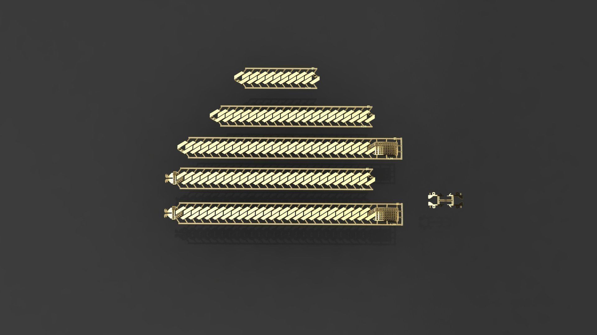 Cuban Link Chain BULK  PACK 140 3DM  3D print model_12