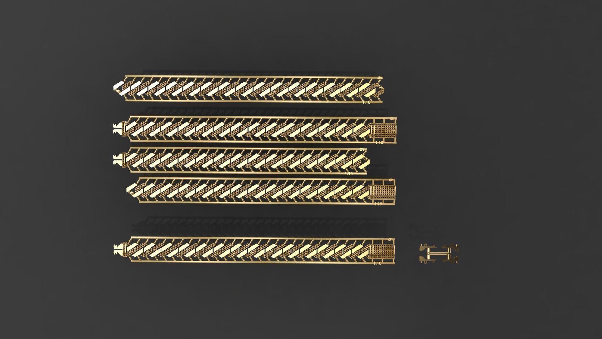 Cuban Link Chain BULK  PACK 140 3DM  3D print model_6