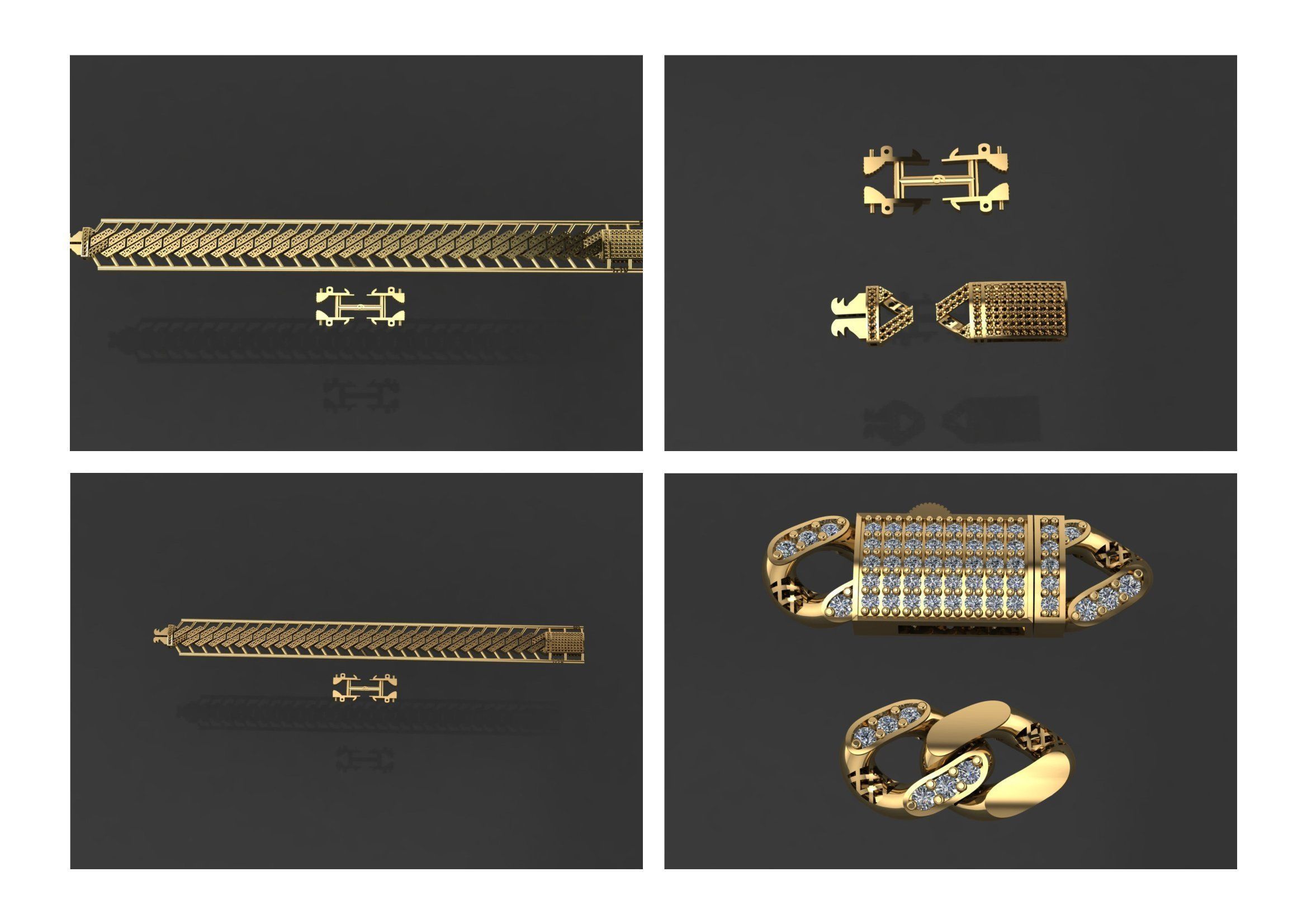 Cuban Link Chain BULK  PACK 140 3DM  3D print model_26