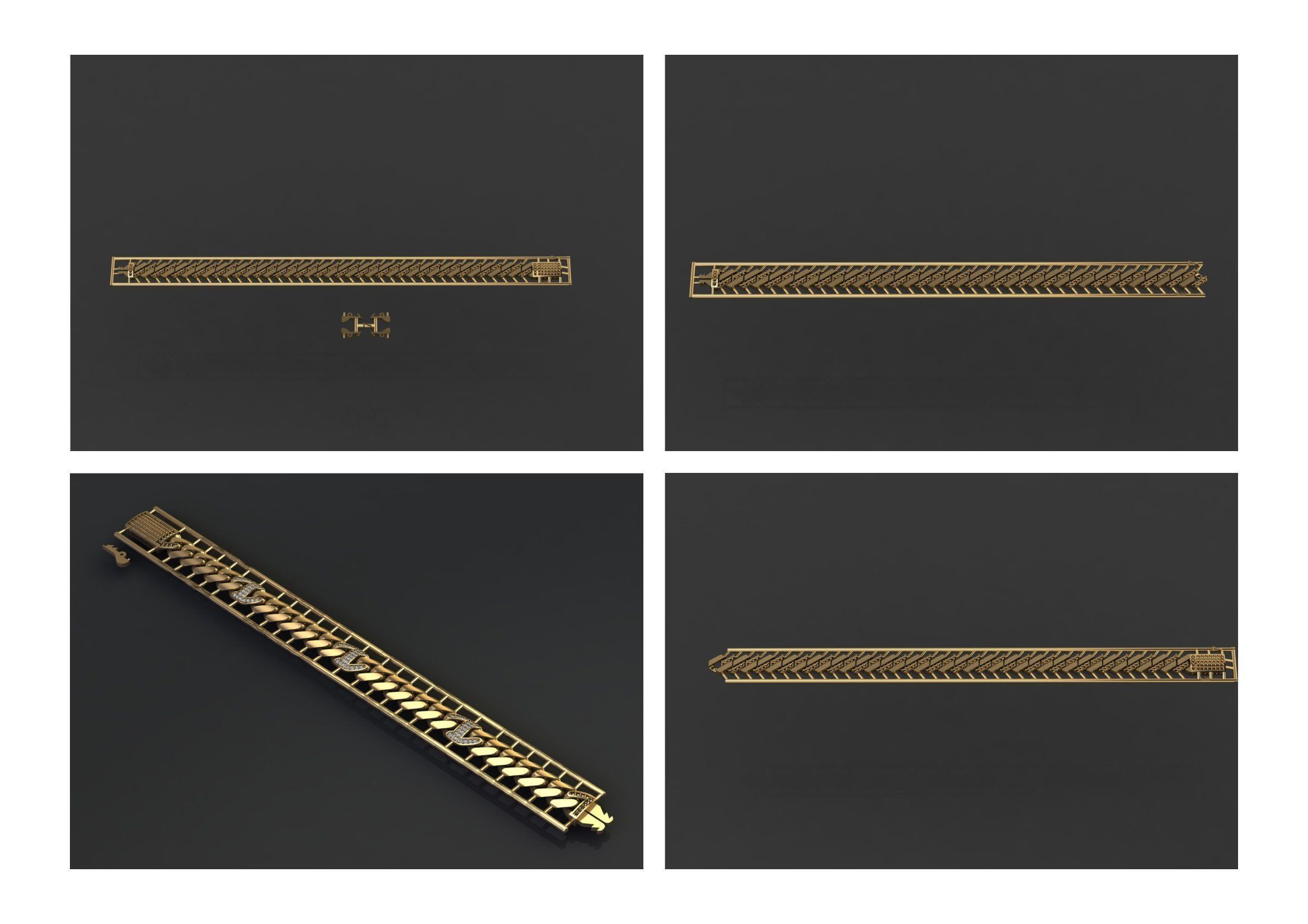 Cuban Link Chain BULK  PACK 140 3DM  3D print model_52