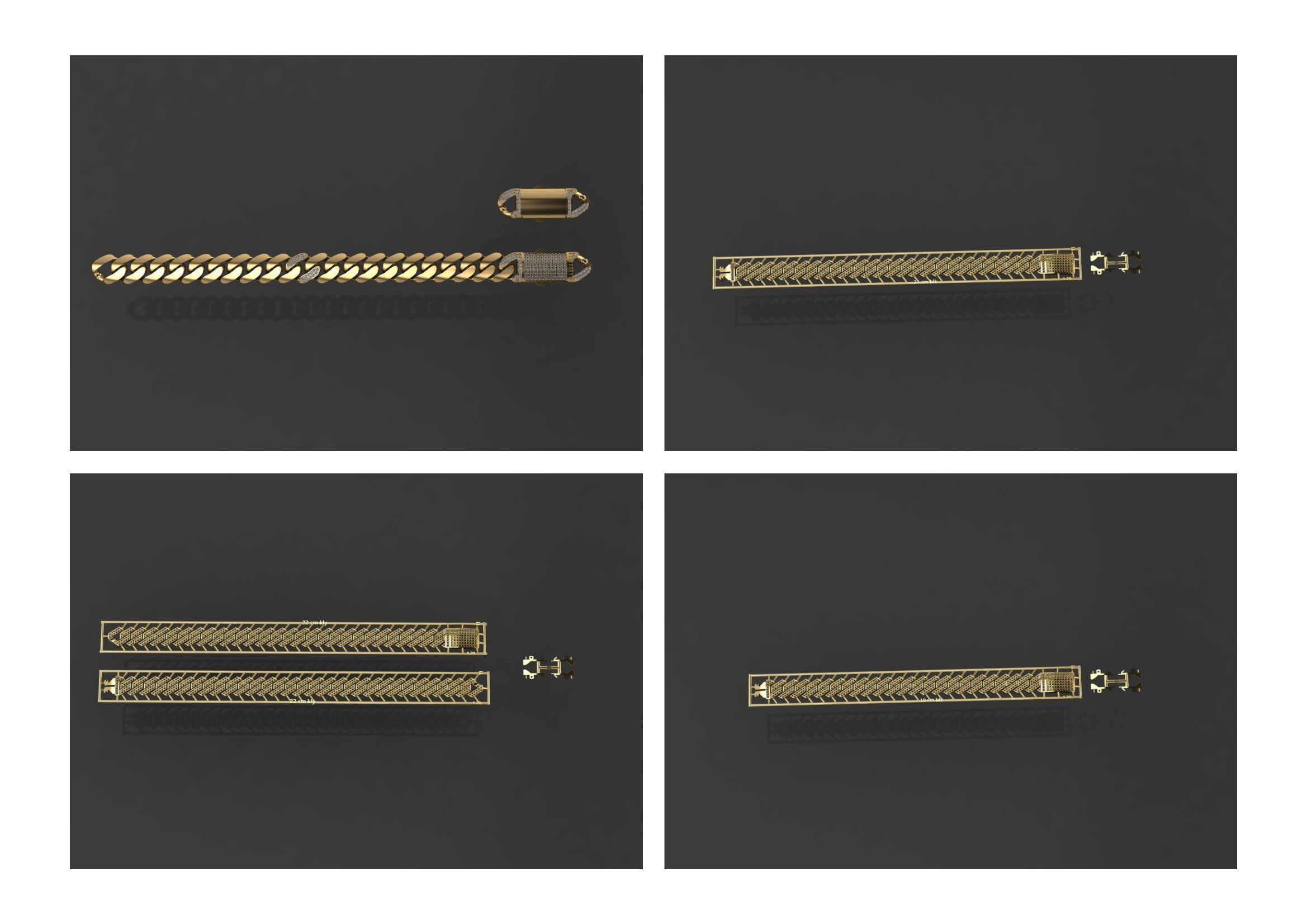 Cuban Link Chain BULK  PACK 140 3DM  3D print model_25