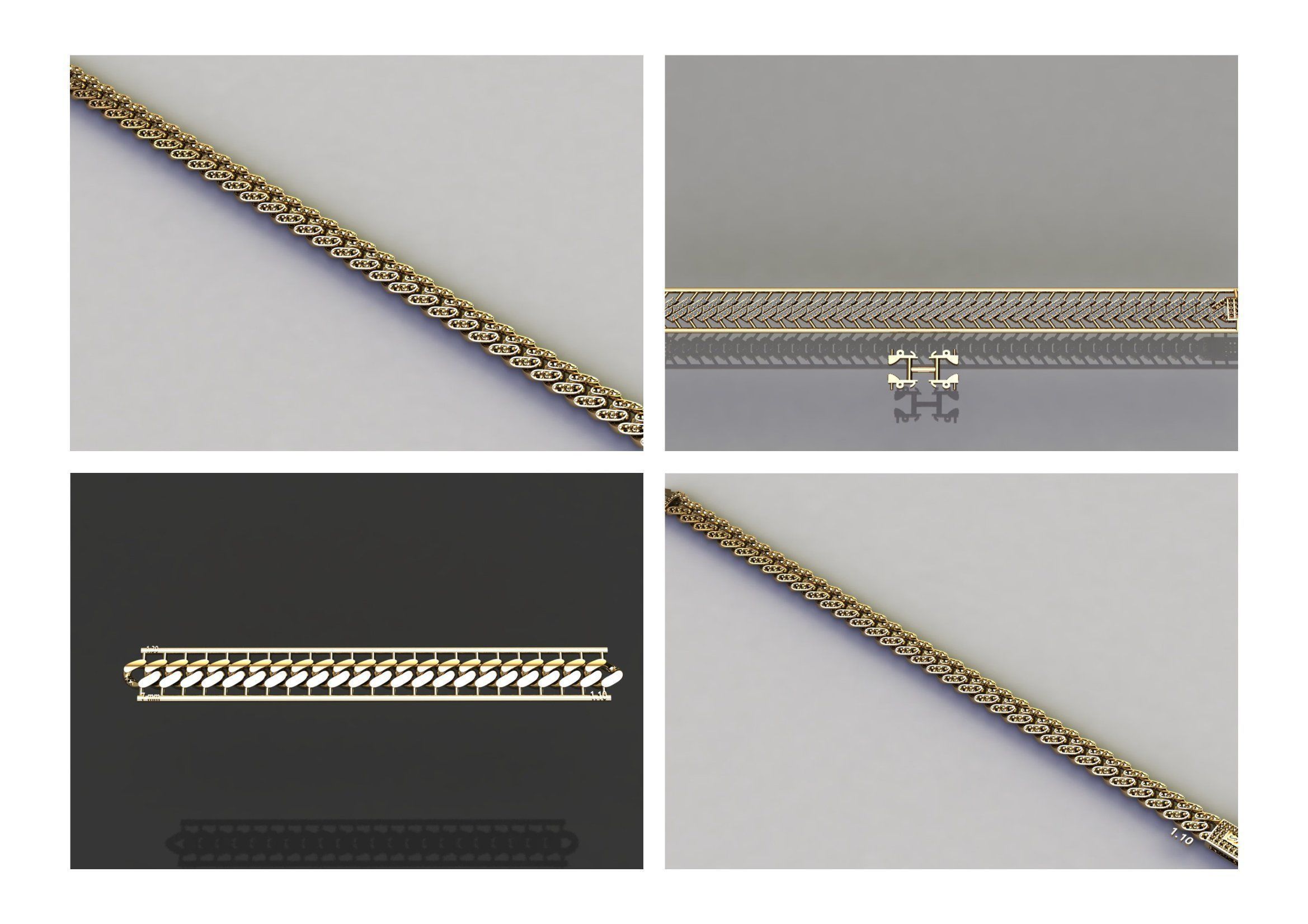 Cuban Link Chain BULK  PACK 140 3DM  3D print model_53