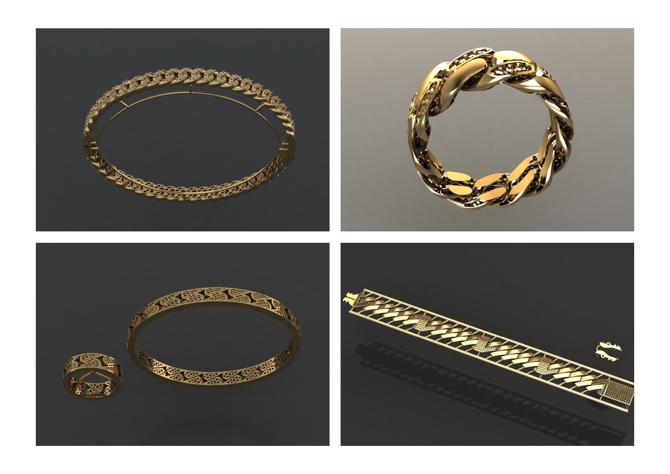 Cuban Link Chain BULK  PACK 140 3DM  3D print model_49