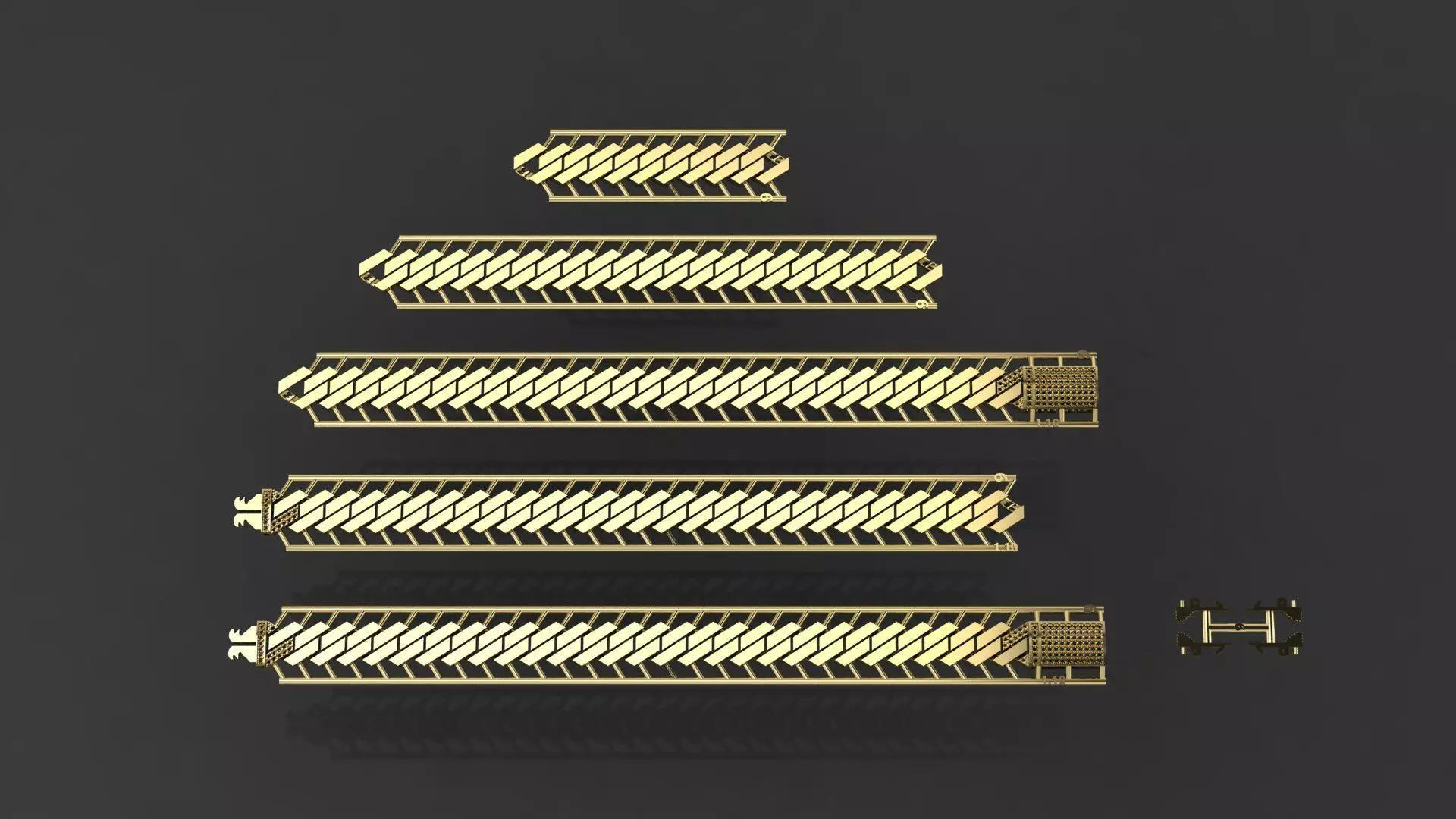 Cuban Link Chain BULK  PACK 140 3DM  3D print model_0
