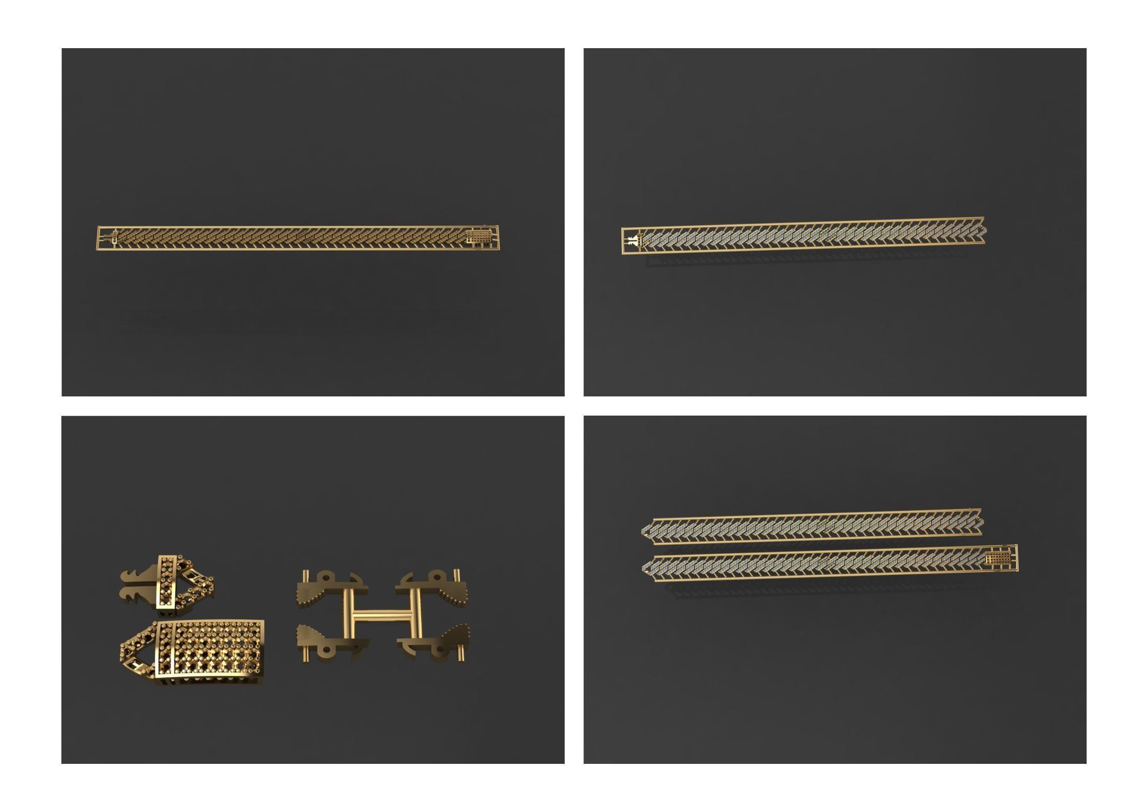 Cuban Link Chain BULK  PACK 140 3DM  3D print model_57