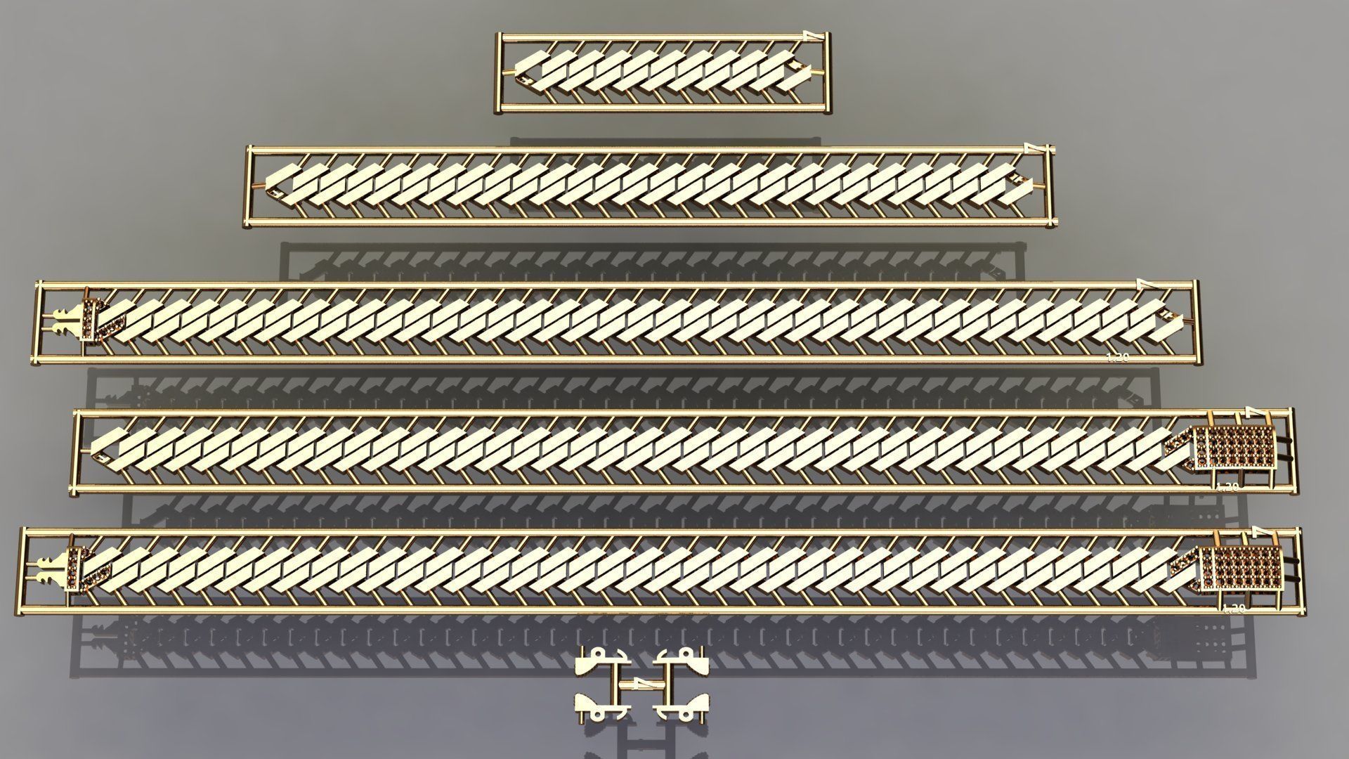 Cuban Link Chain BULK  PACK 140 3DM  3D print model_9