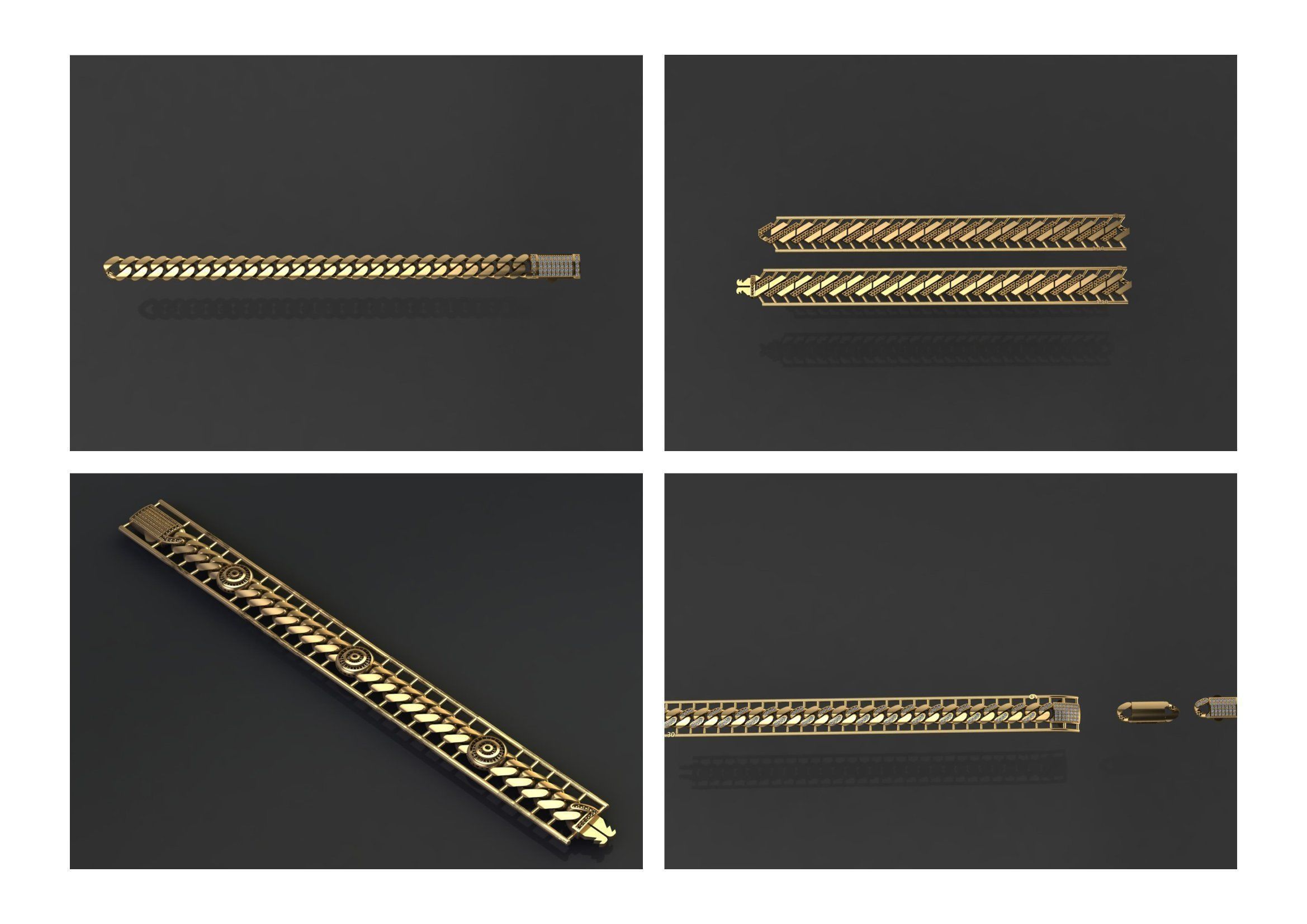 Cuban Link Chain BULK  PACK 140 3DM  3D print model_58