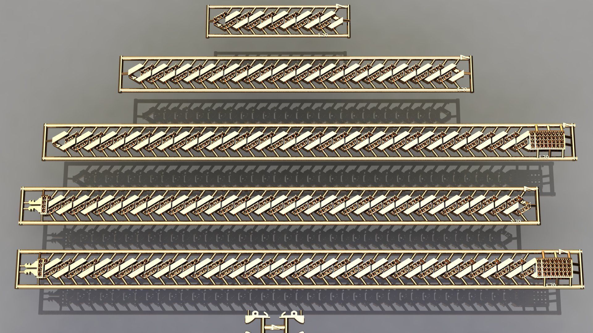 Cuban Link Chain BULK  PACK 140 3DM  3D print model_5