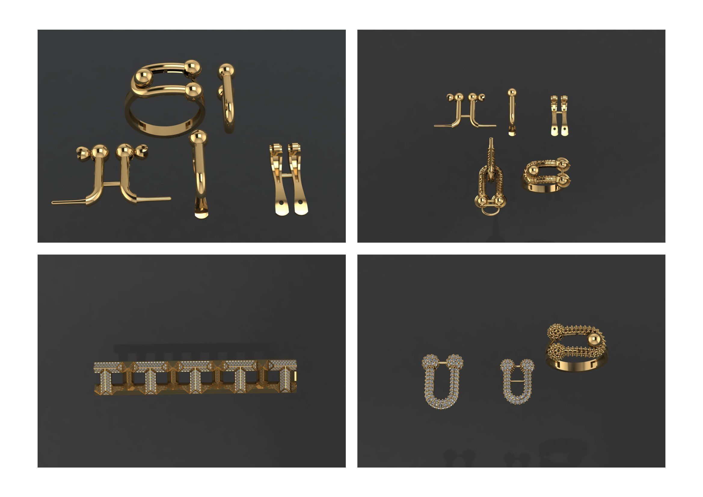 Cuban Link Chain BULK  PACK 140 3DM  3D print model_44