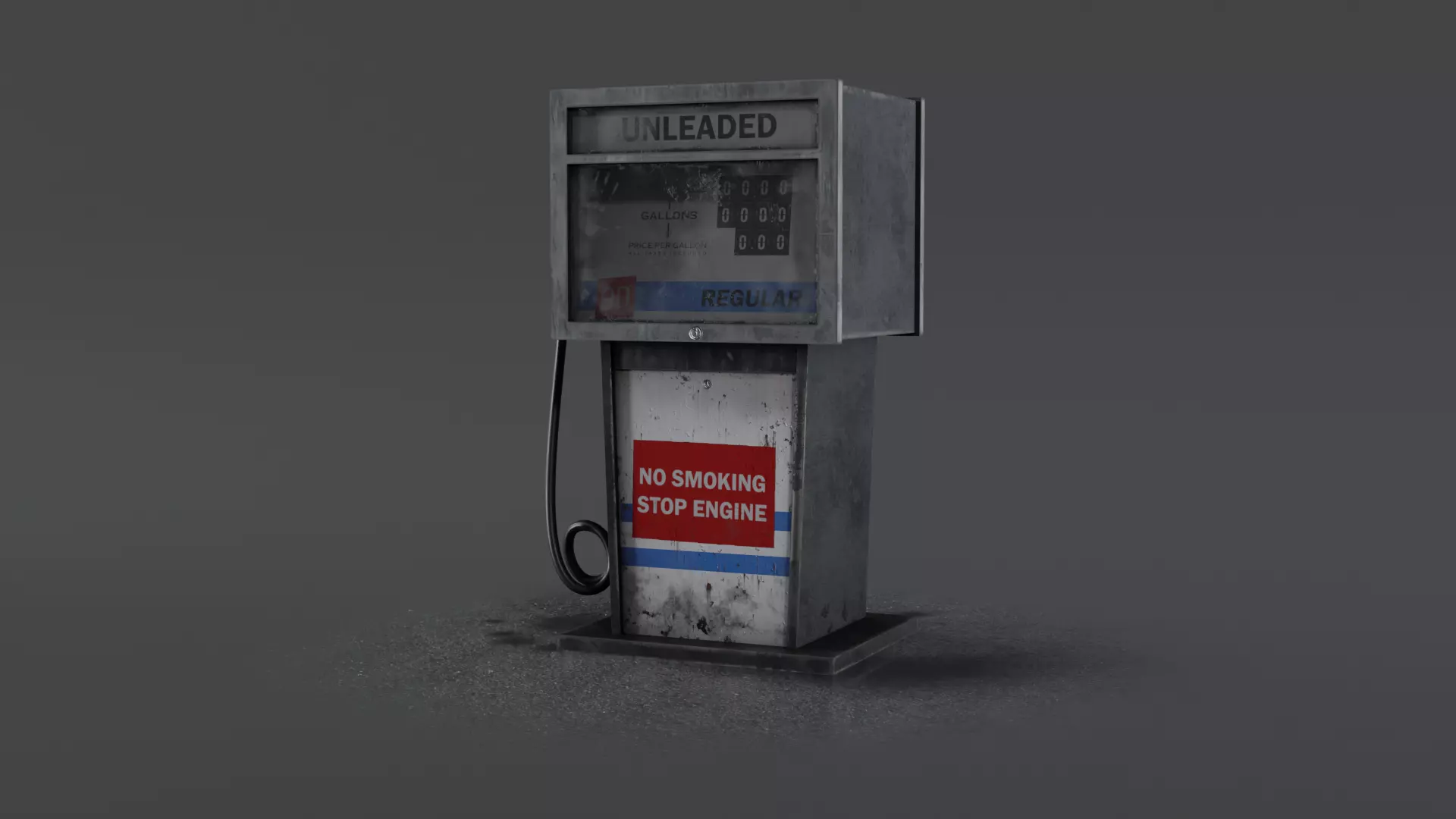 Realistic Gas Pump - PBR Low-poly 3D model