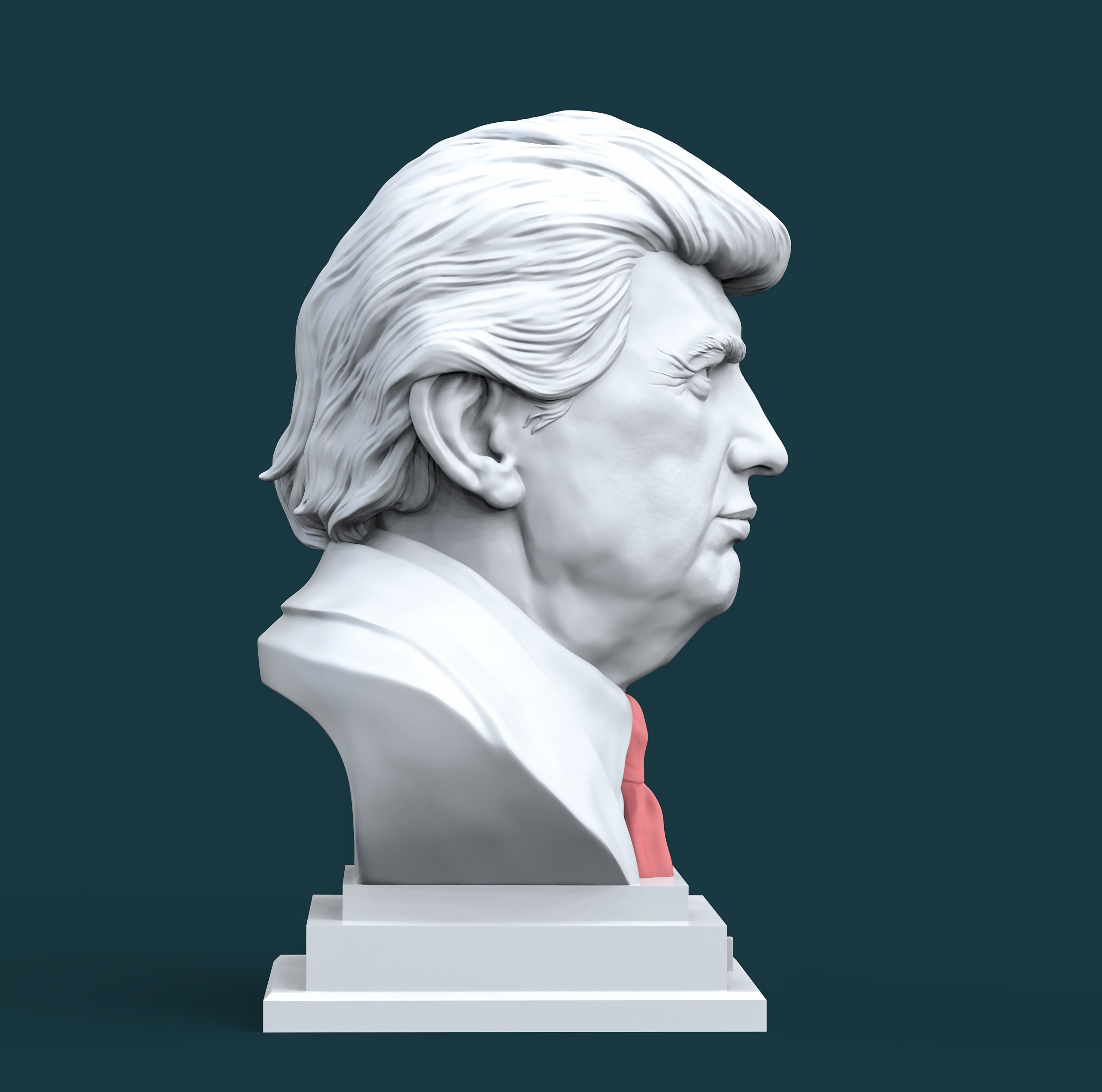 Donald Trump Bust  3D print model_5