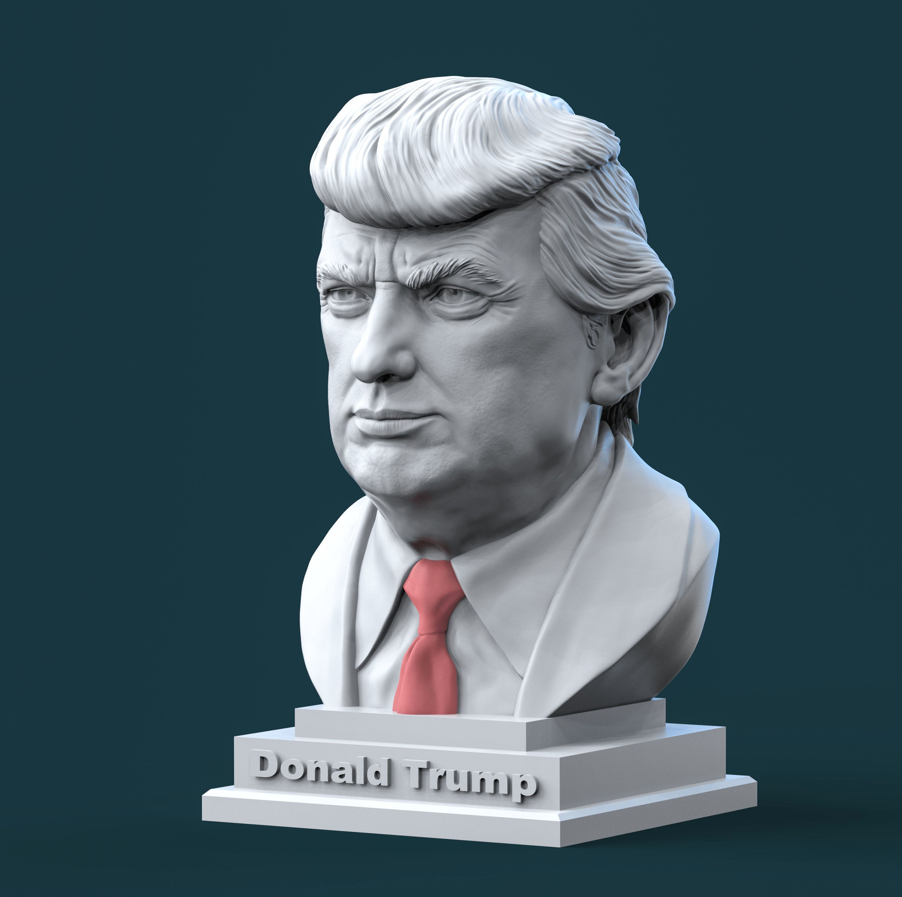 Donald Trump Bust  3D print model_3