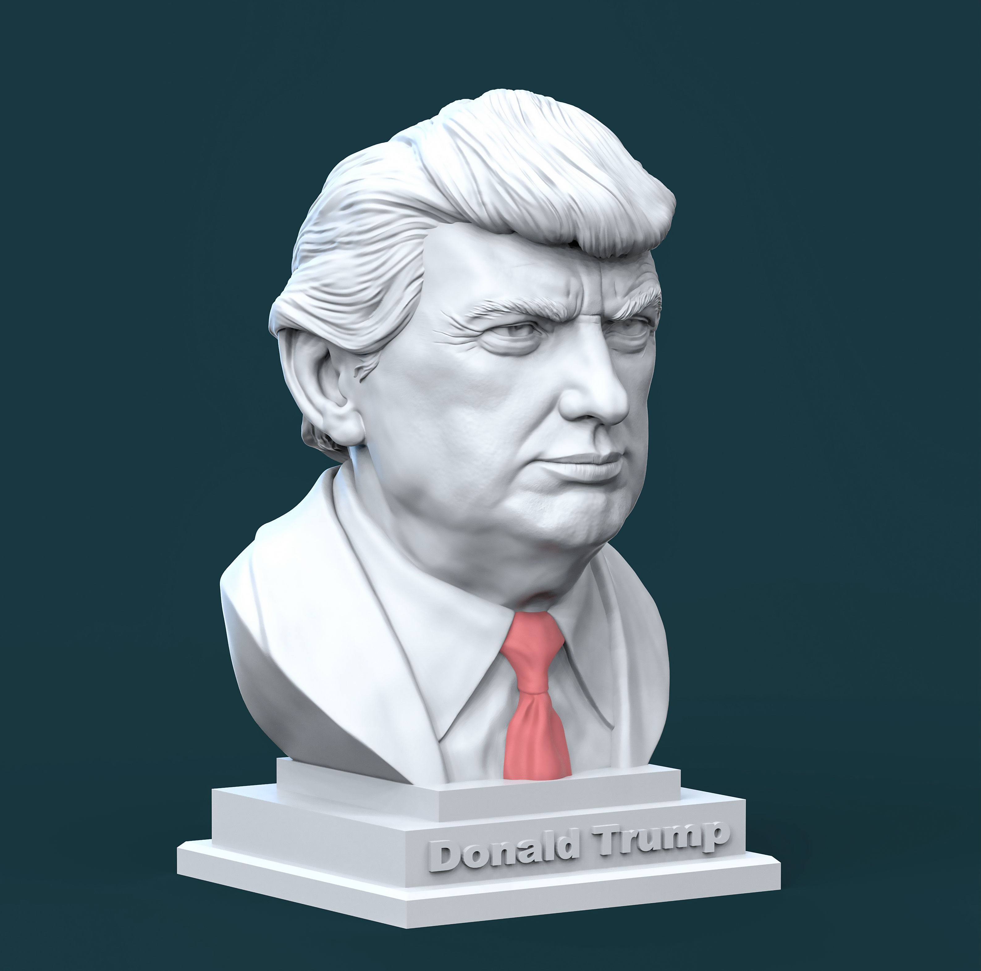 Donald Trump Bust  3D print model_4