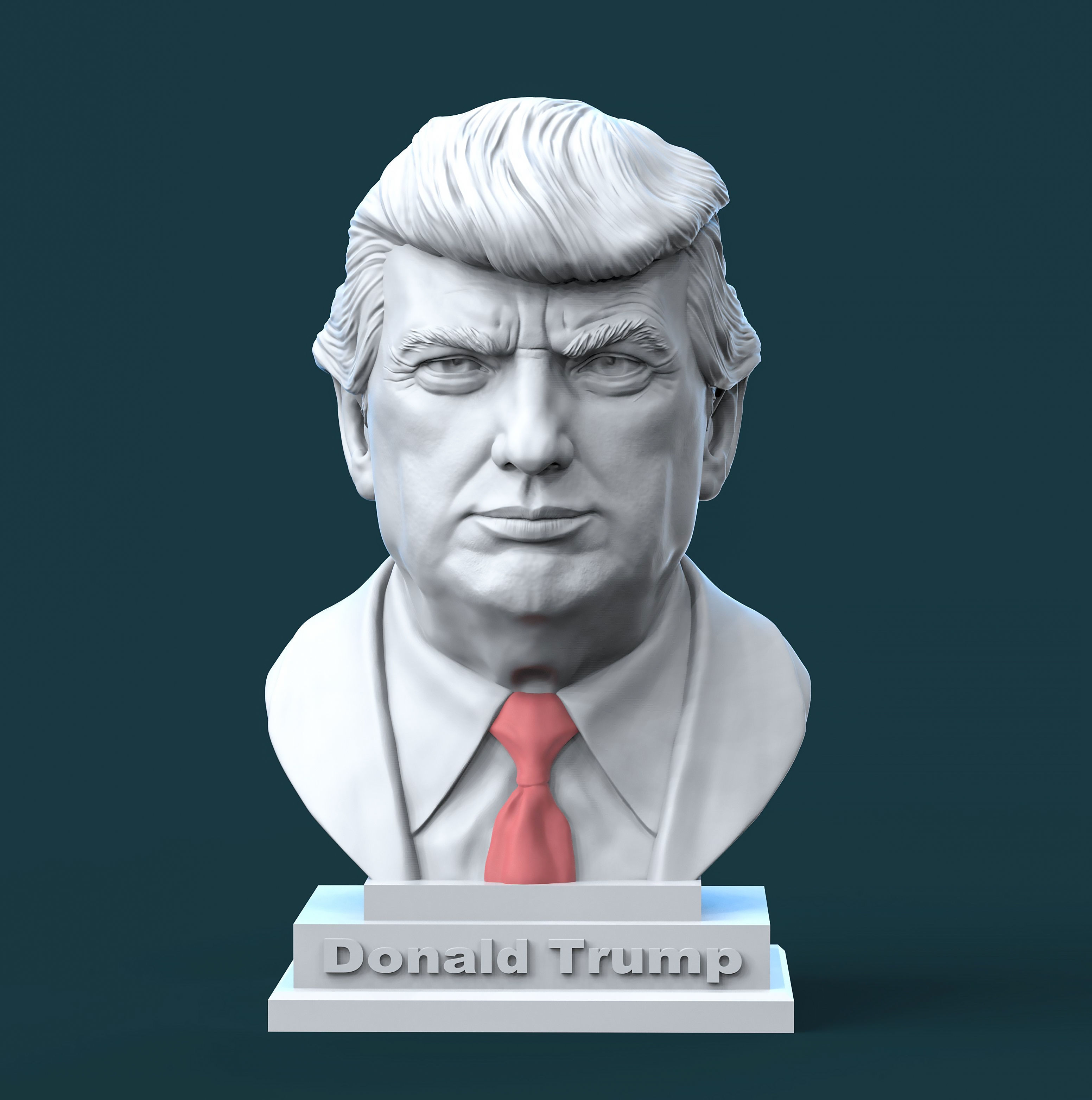 Donald Trump Bust  3D print model_2