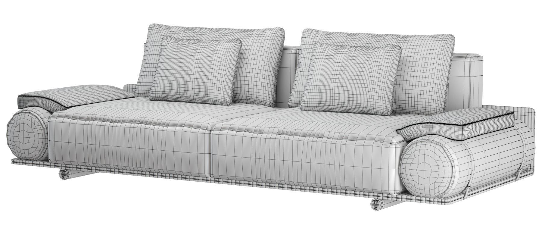 Visionnaire Donovan roll sofa 3D model_9