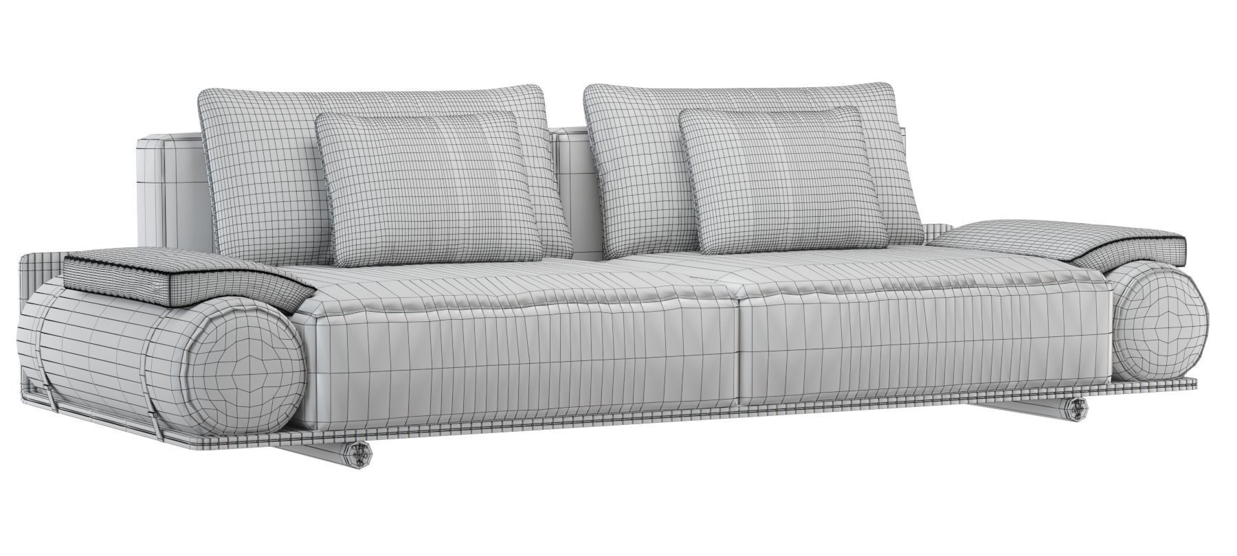 Visionnaire Donovan roll sofa 3D model_11