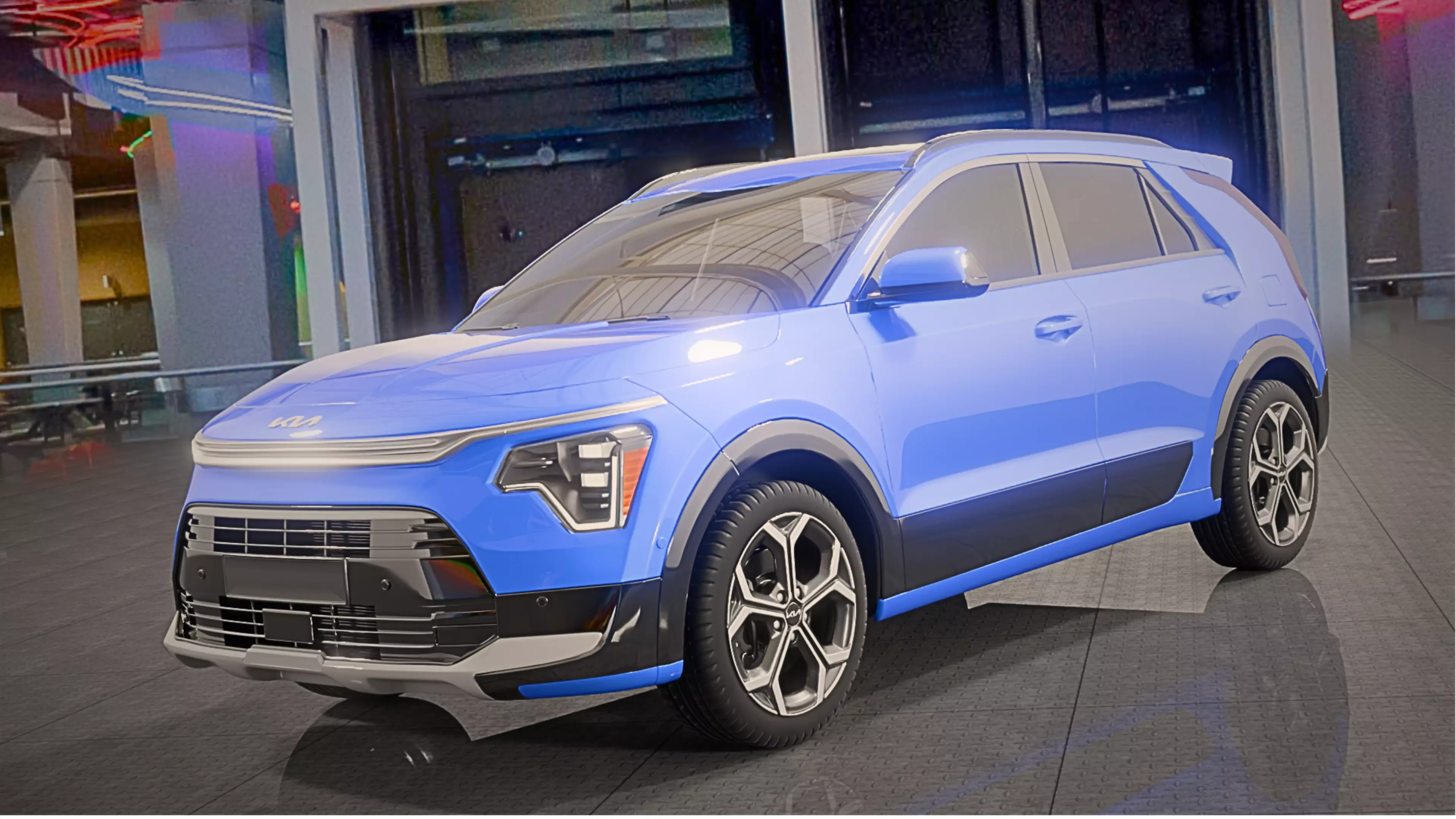 Kia Niro 2023 Rigged 3D model_0