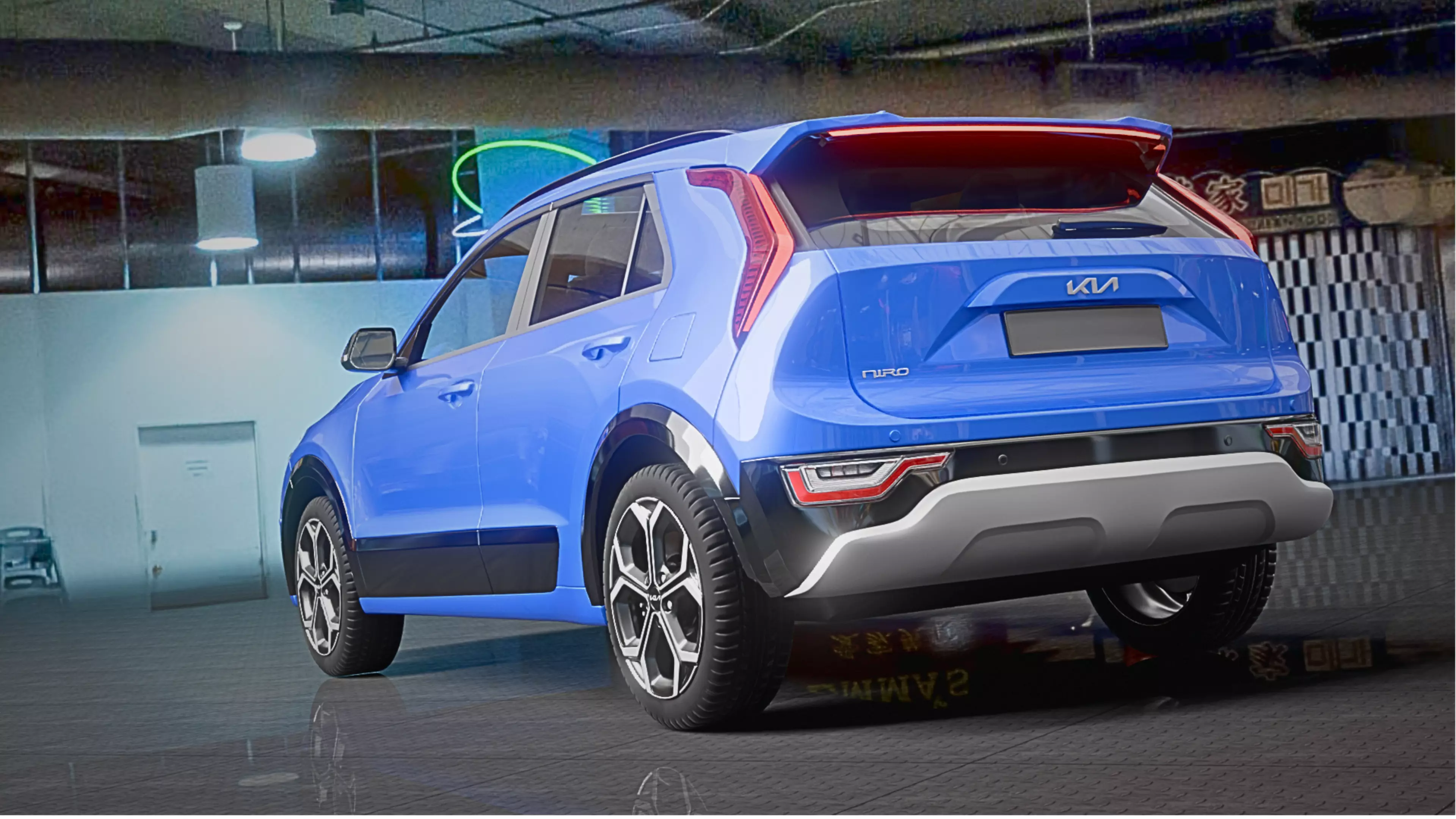 Kia Niro 2023 Rigged 3D model_1