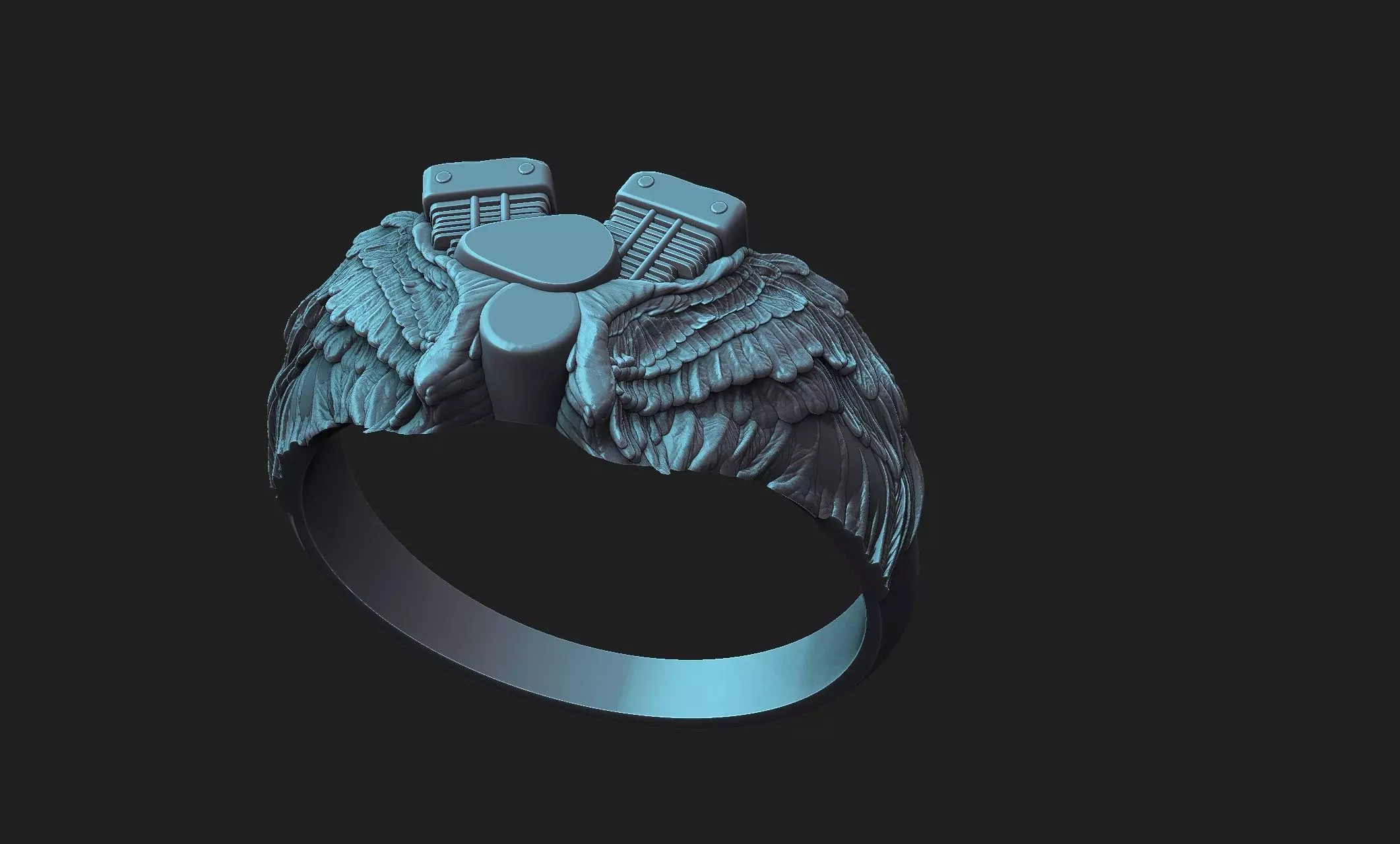 biker ring6 3D print model