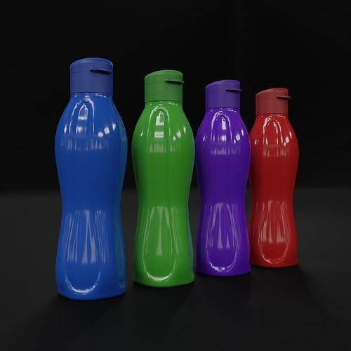 Large Tupperware Bottle Low-poly 3D model