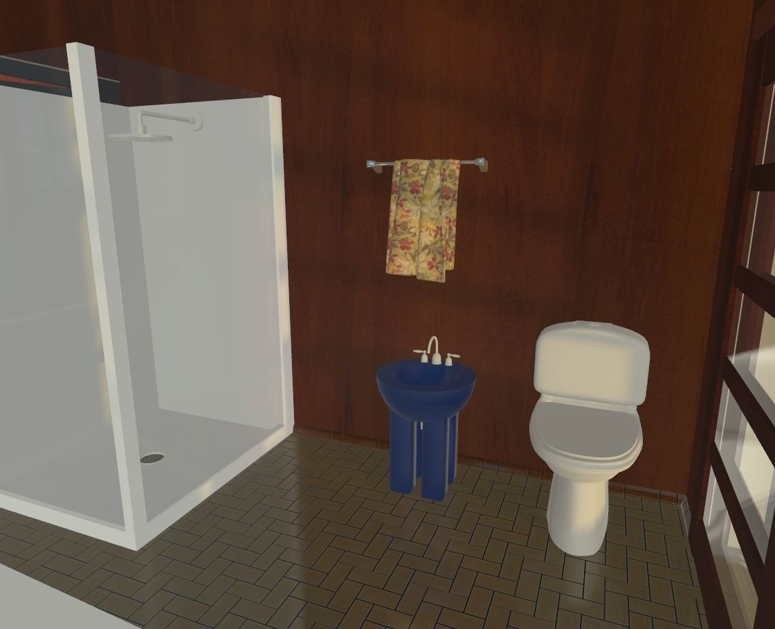 My house Model In montana Low-poly 3D model_8