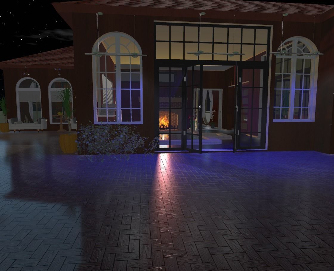 My house Model In montana Low-poly 3D model_4