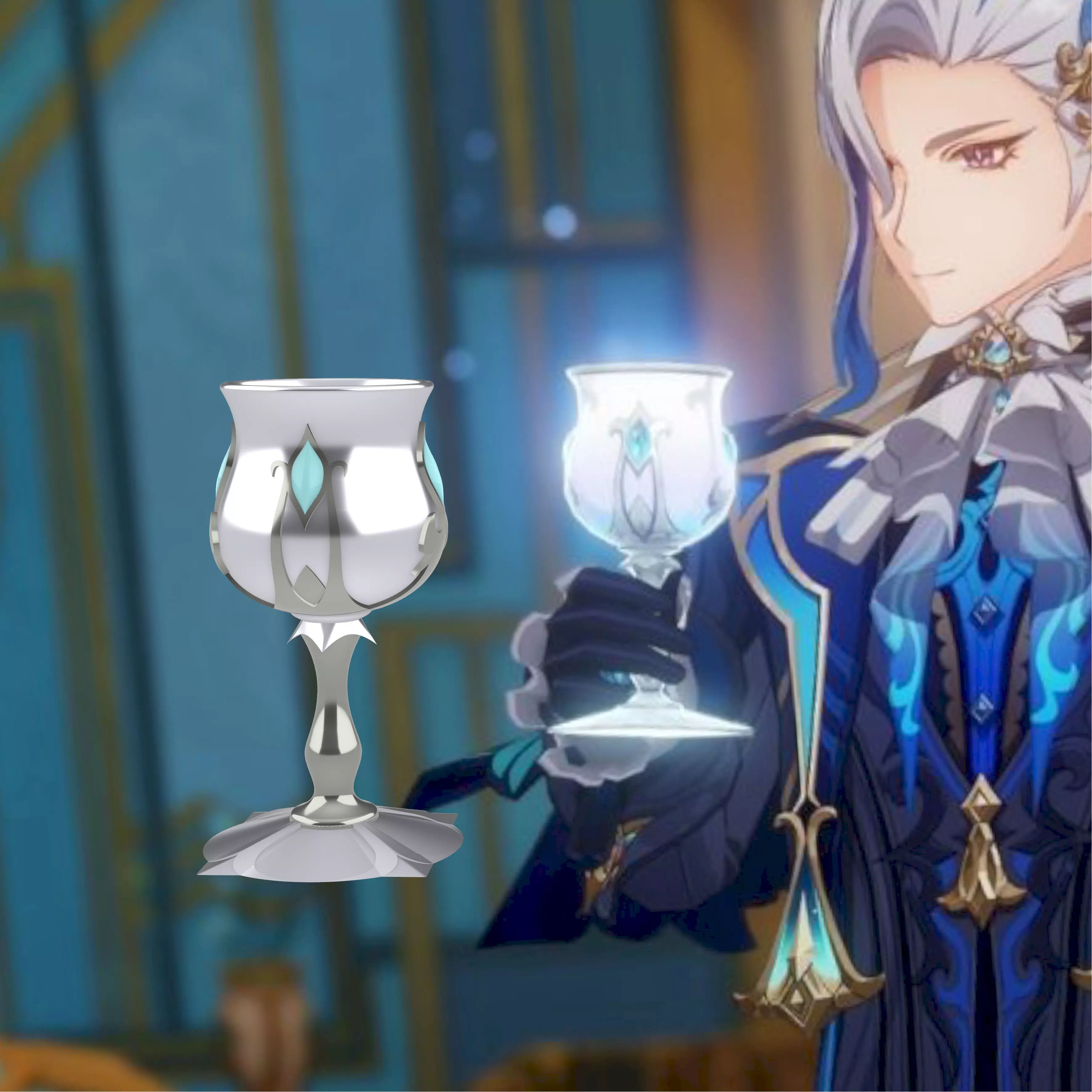 Neuvillette Chalice from Genshin Impact for 3D printing Cosplay 3D print model_0