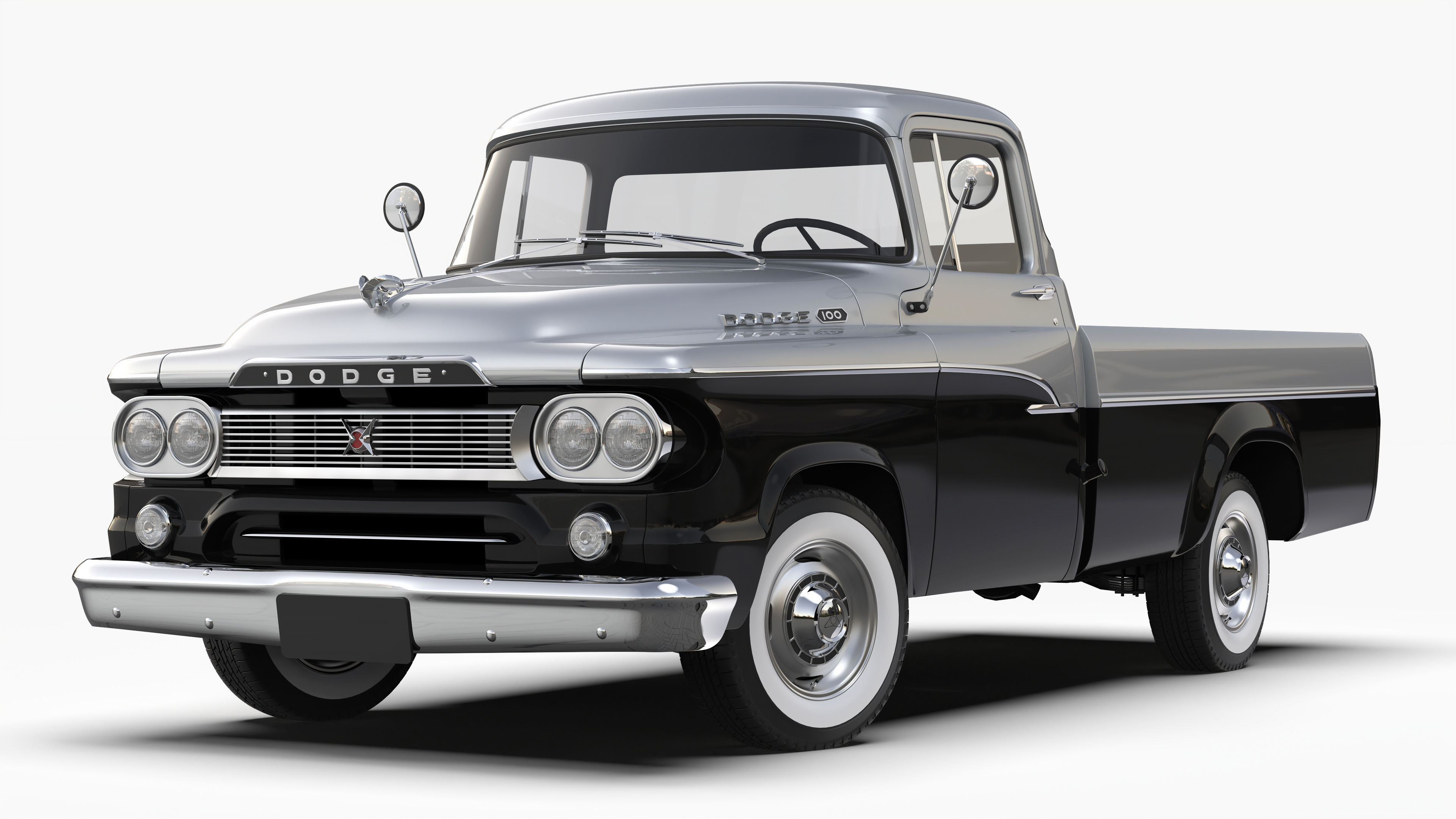 Dodge 100 1960 3D model_1