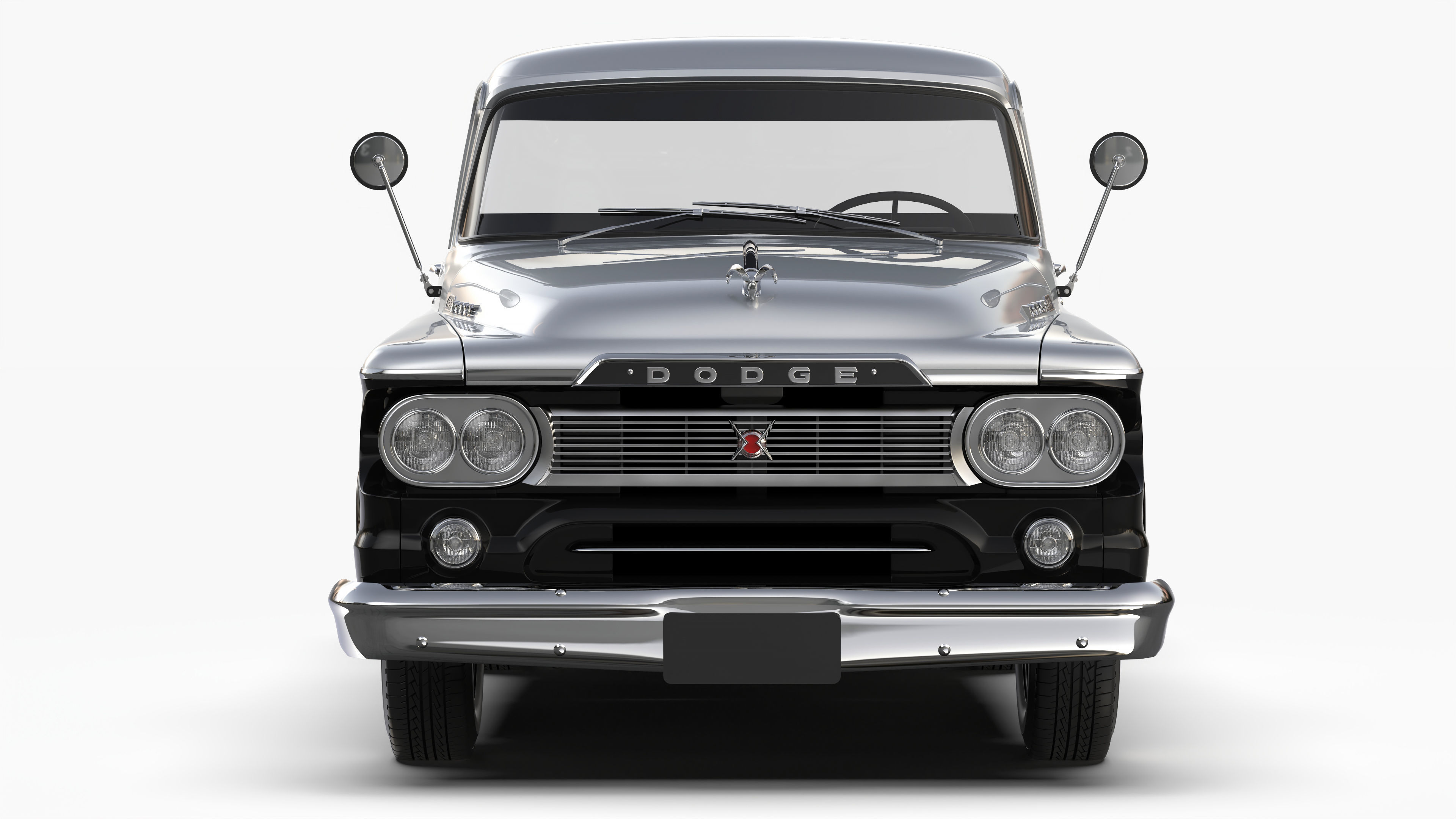 Dodge 100 1960 3D model_5