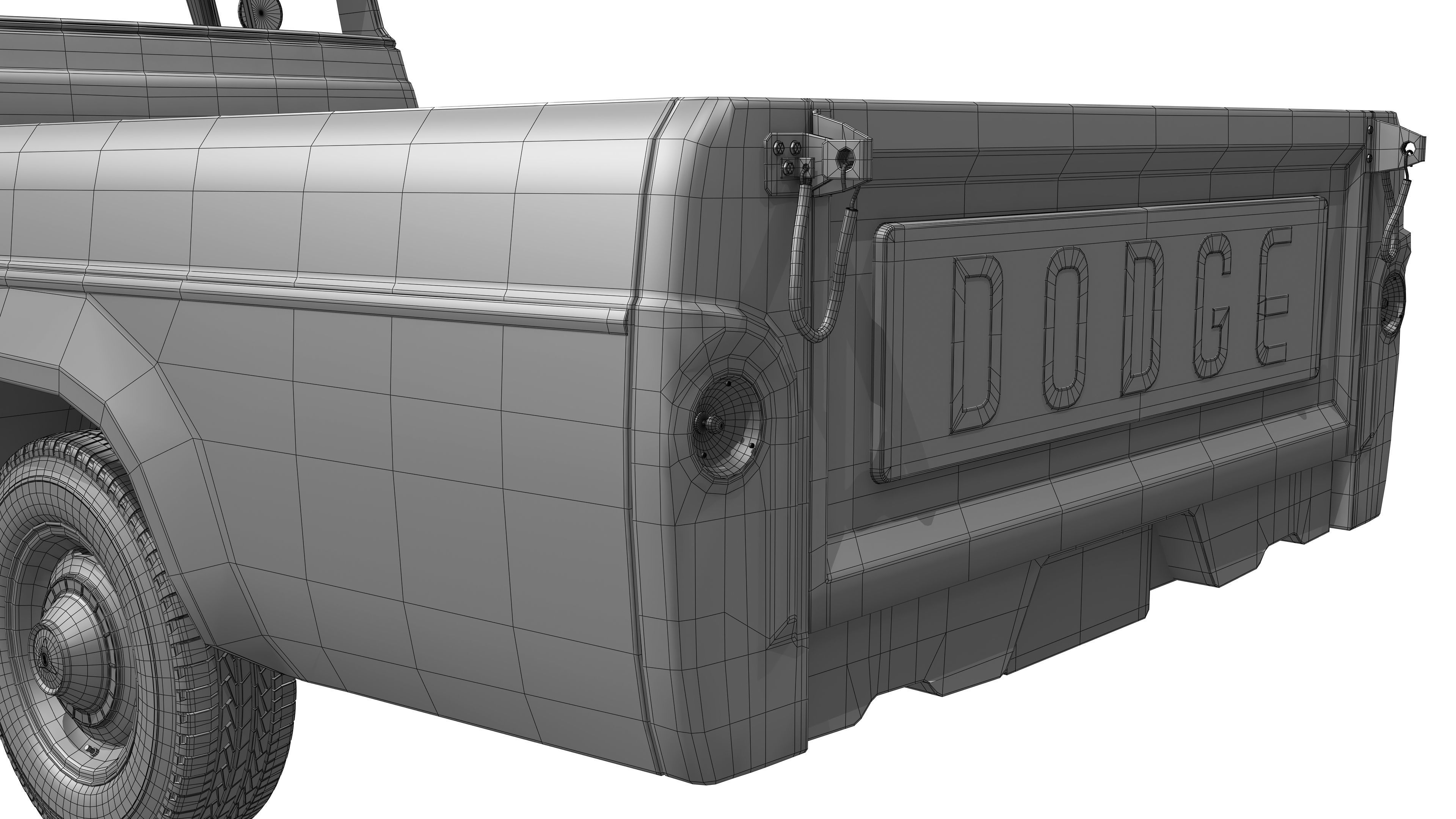 Dodge 100 1960 3D model_19