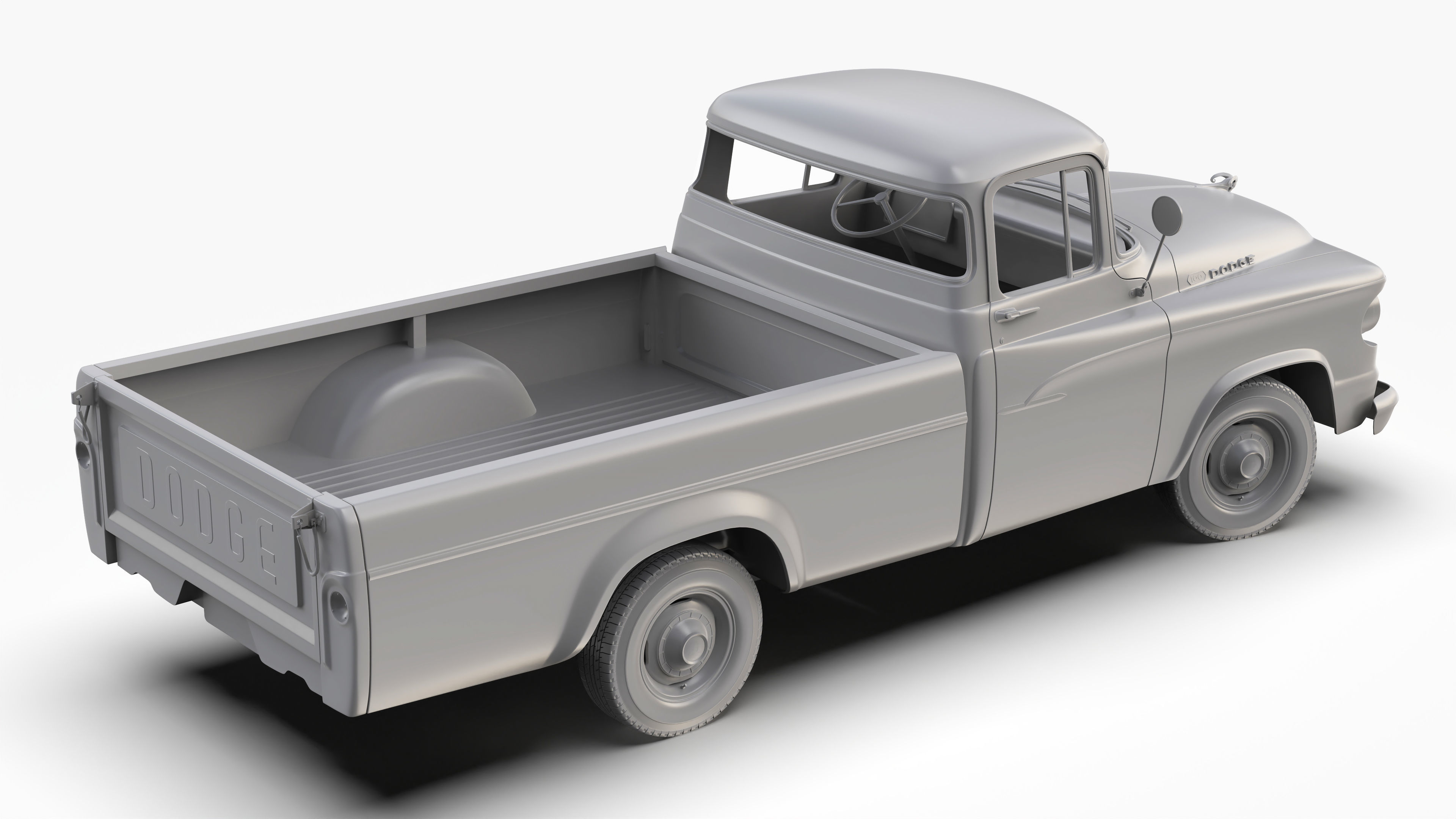 Dodge 100 1960 3D model_11