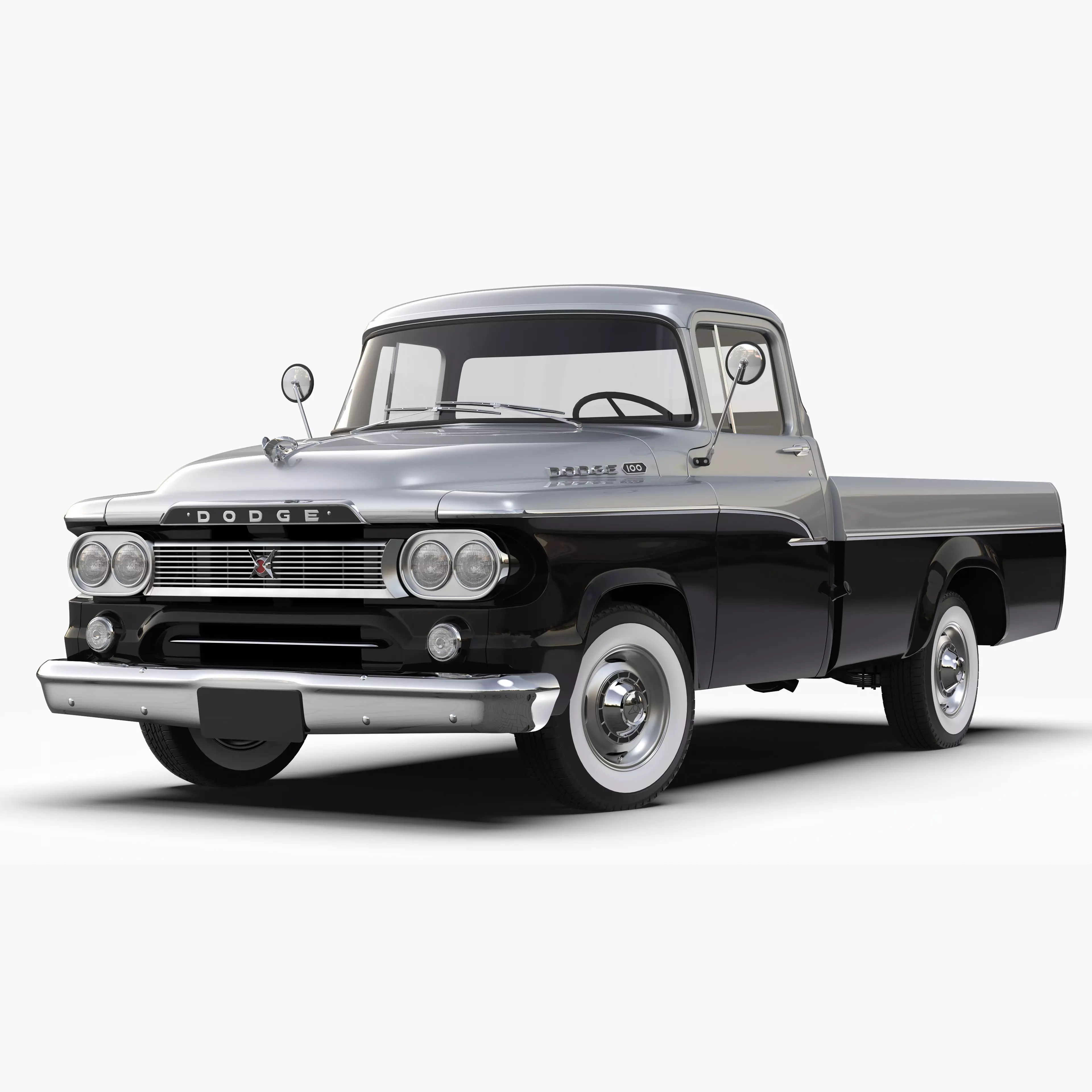 Dodge 100 1960 3D model_0