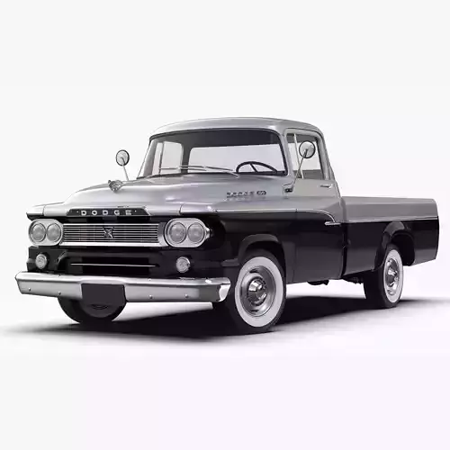 Dodge 100 1960 3D model Dodge 100 1960 3D model