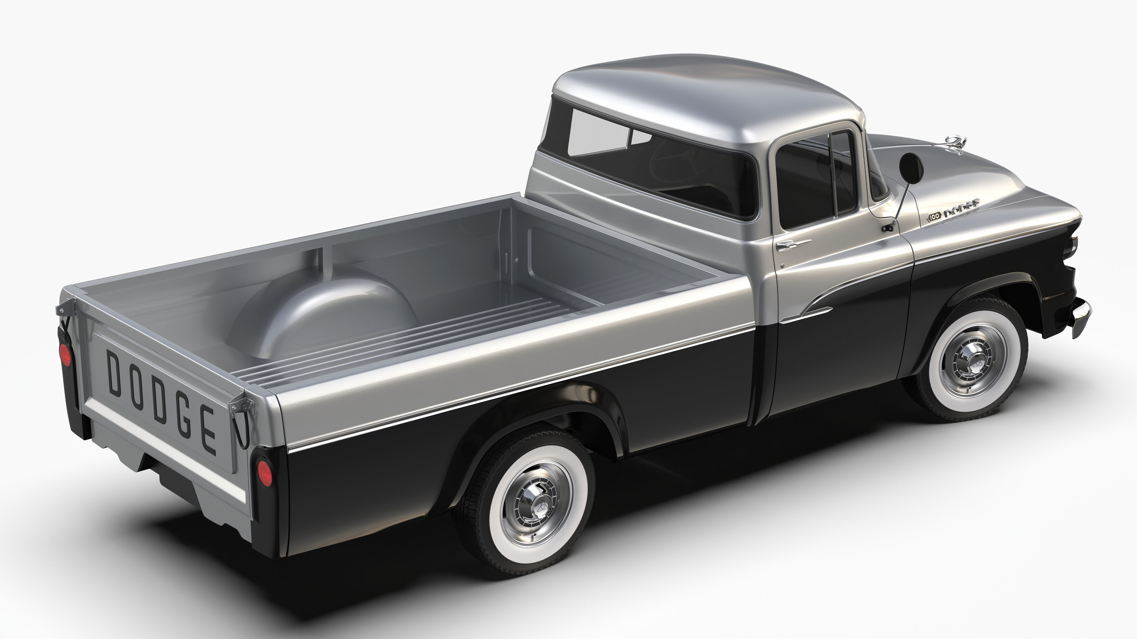 Dodge 100 1960 3D model_3