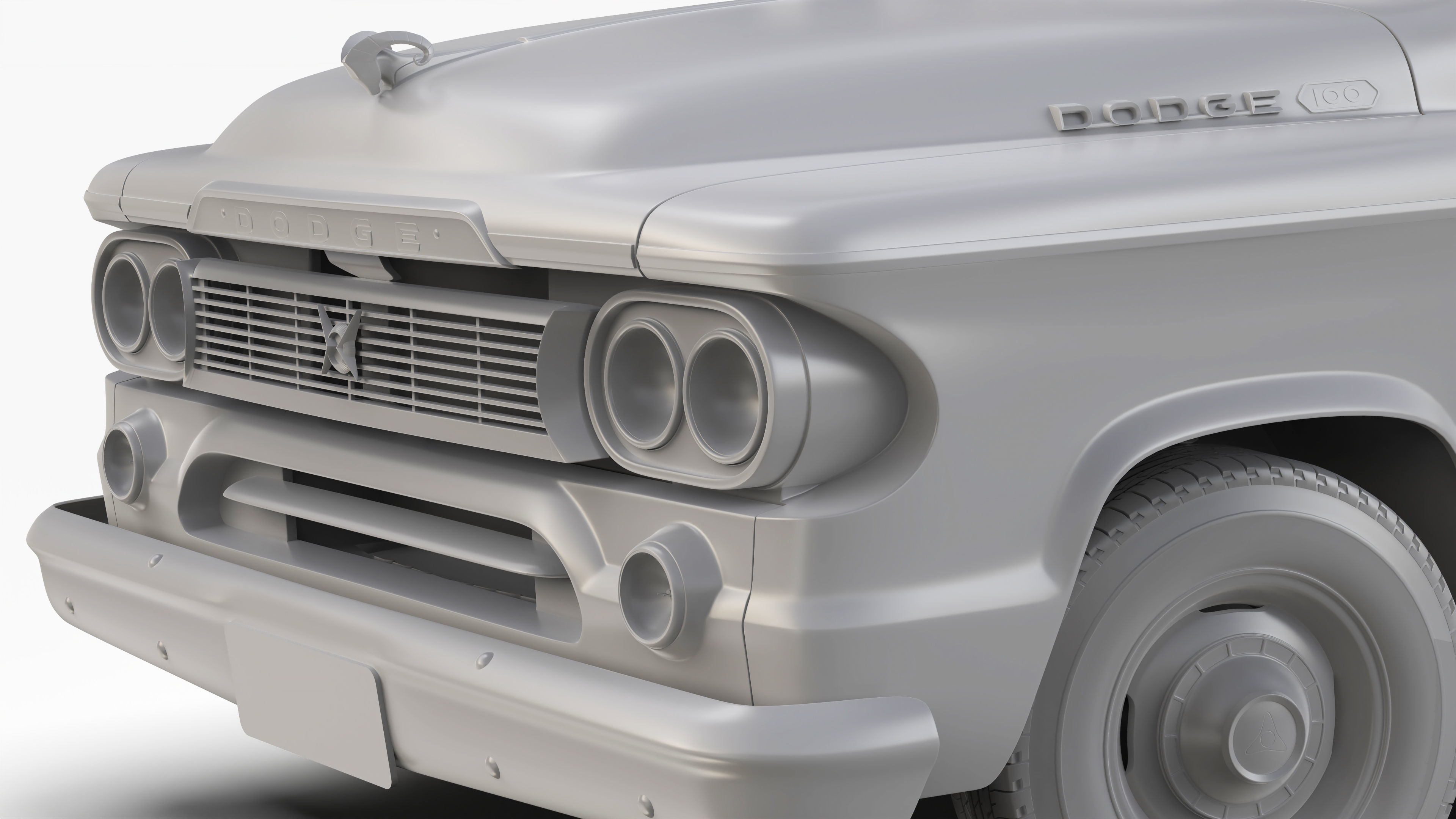 Dodge 100 1960 3D model_13
