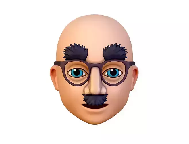 Clown Glasses for Young Man Boy Bald Head