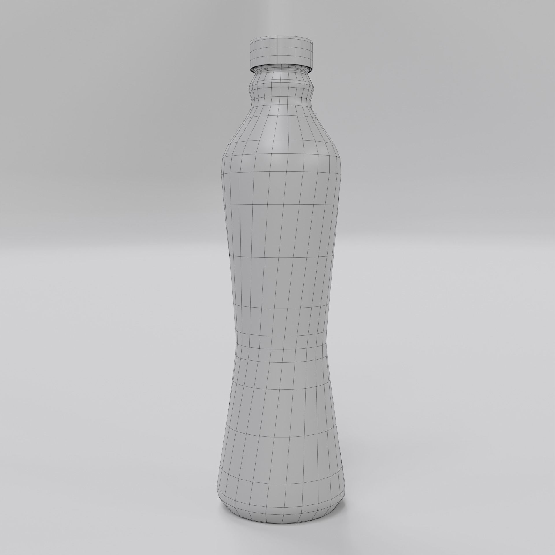 Twisted Glass Bottle Low-poly 3D model_2