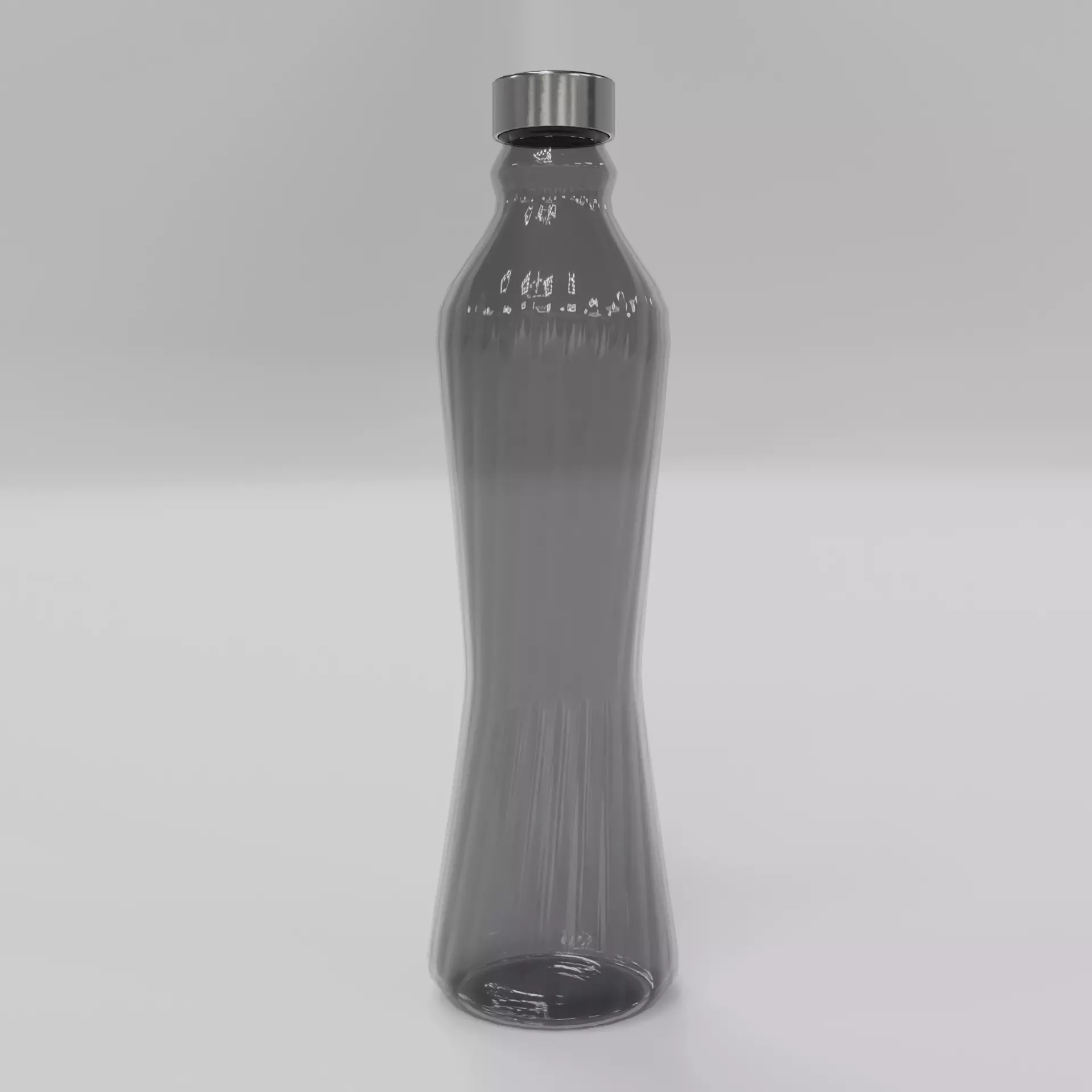 Twisted Glass Bottle Low-poly 3D model_0