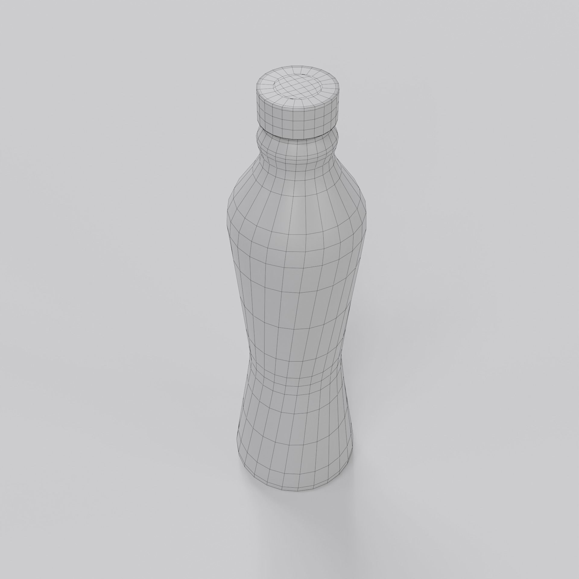 Twisted Glass Bottle Low-poly 3D model_5
