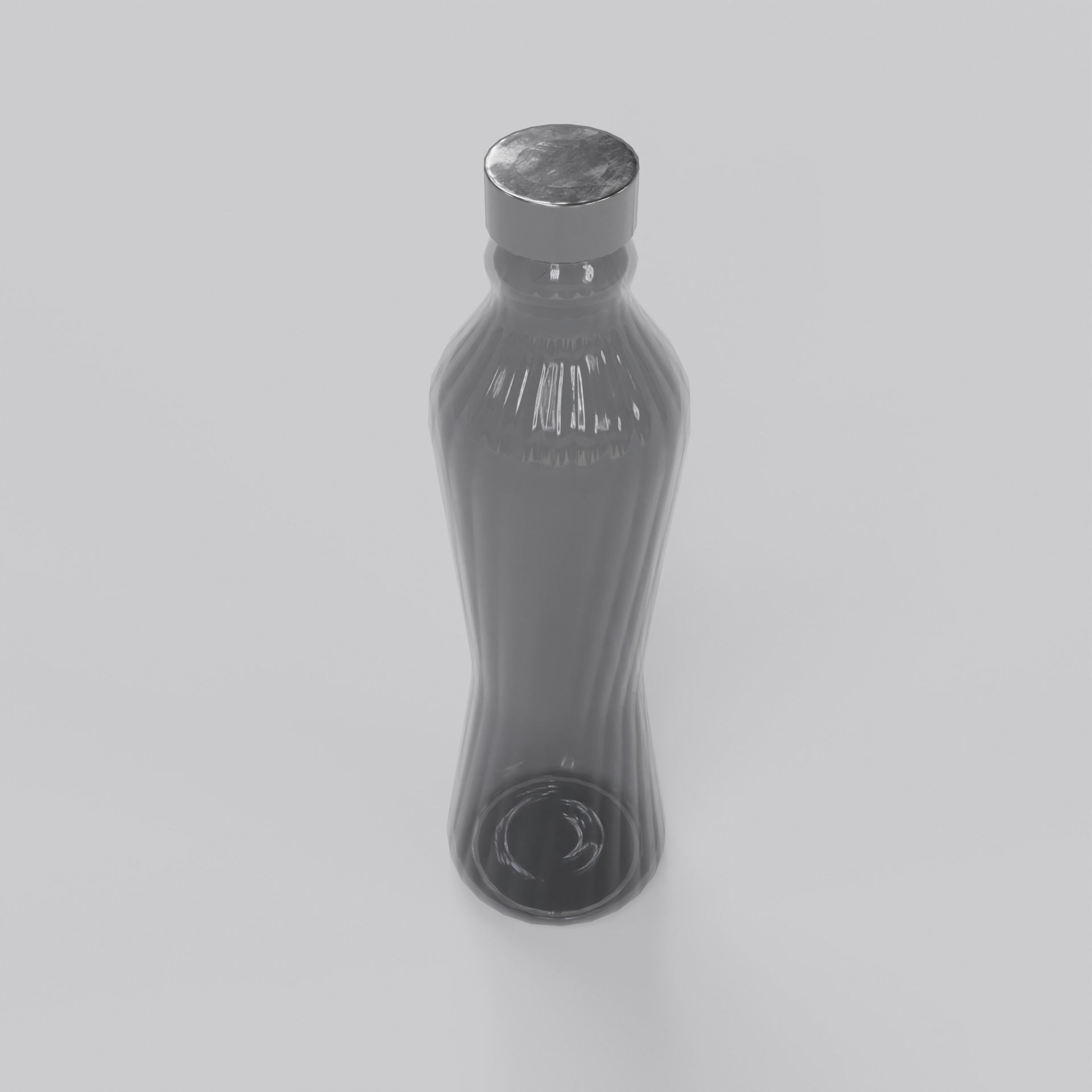 Twisted Glass Bottle Low-poly 3D model_3