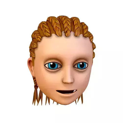 Short Hairstyle Cartoon Young Man Boy Head Icon