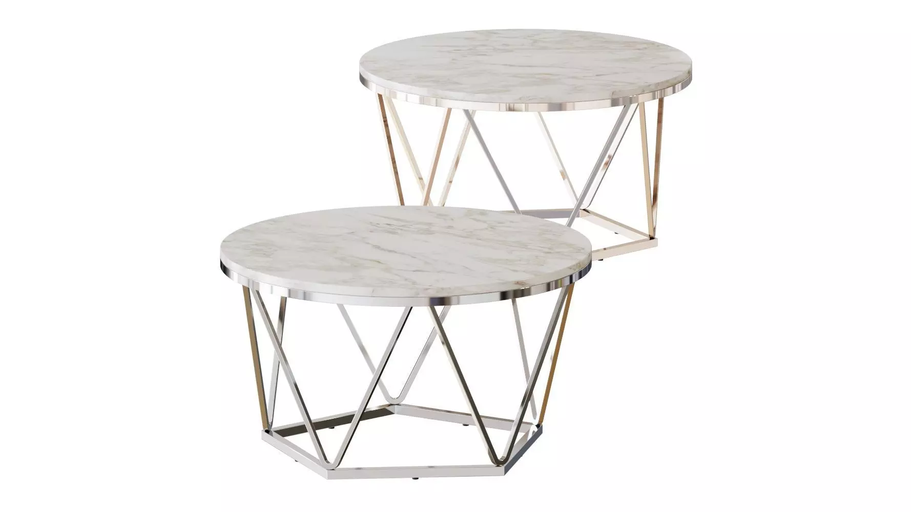 Gold Trygve Frame Coffee Table Orren Ellis 3D model