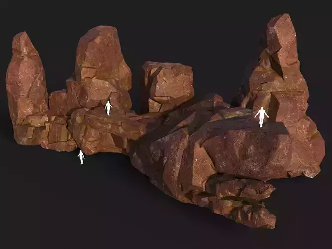 Mountain desert Rocks - 3D Models PBR Pack 03